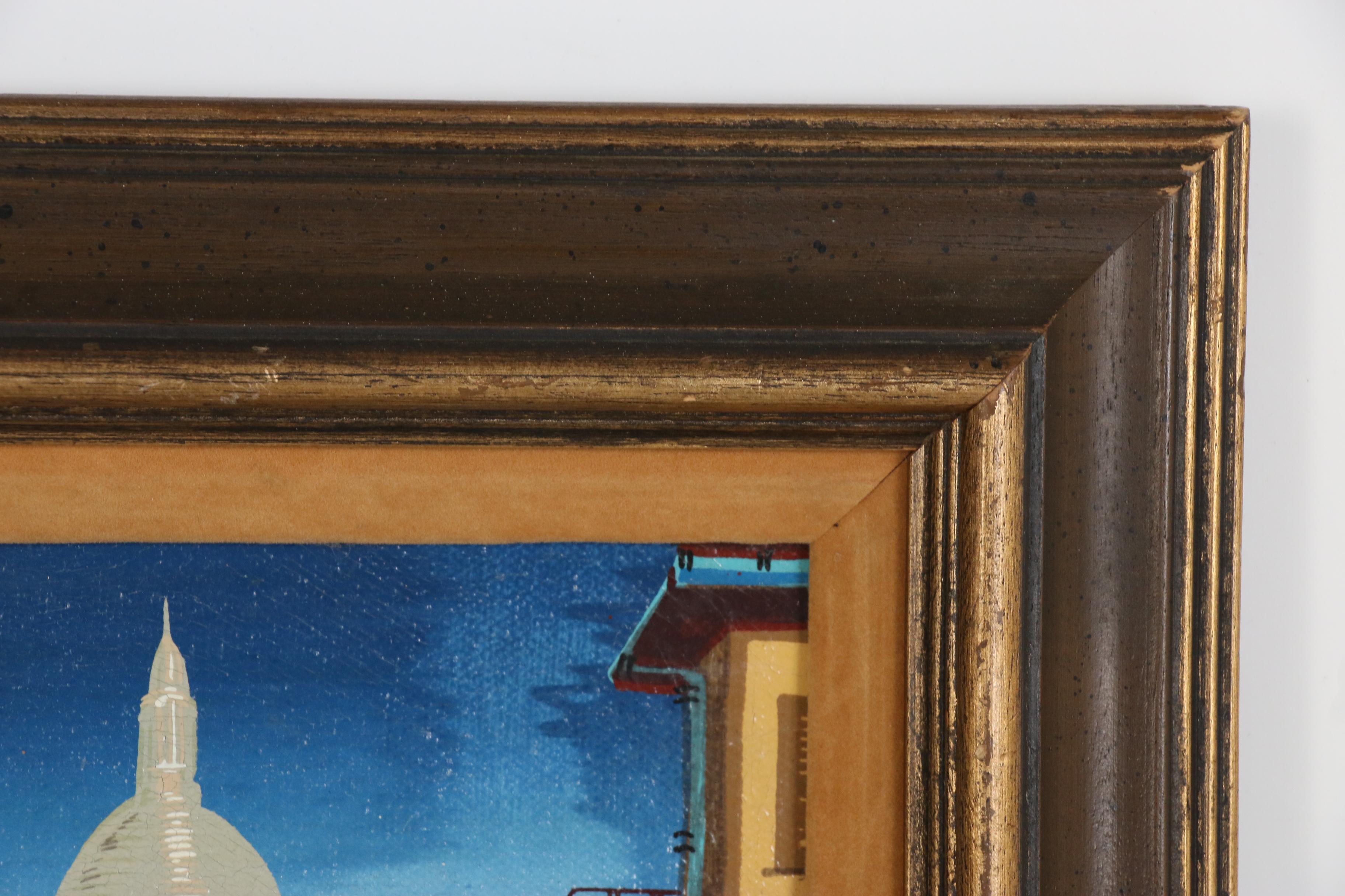 Oil Painting of Parisian Street Scene