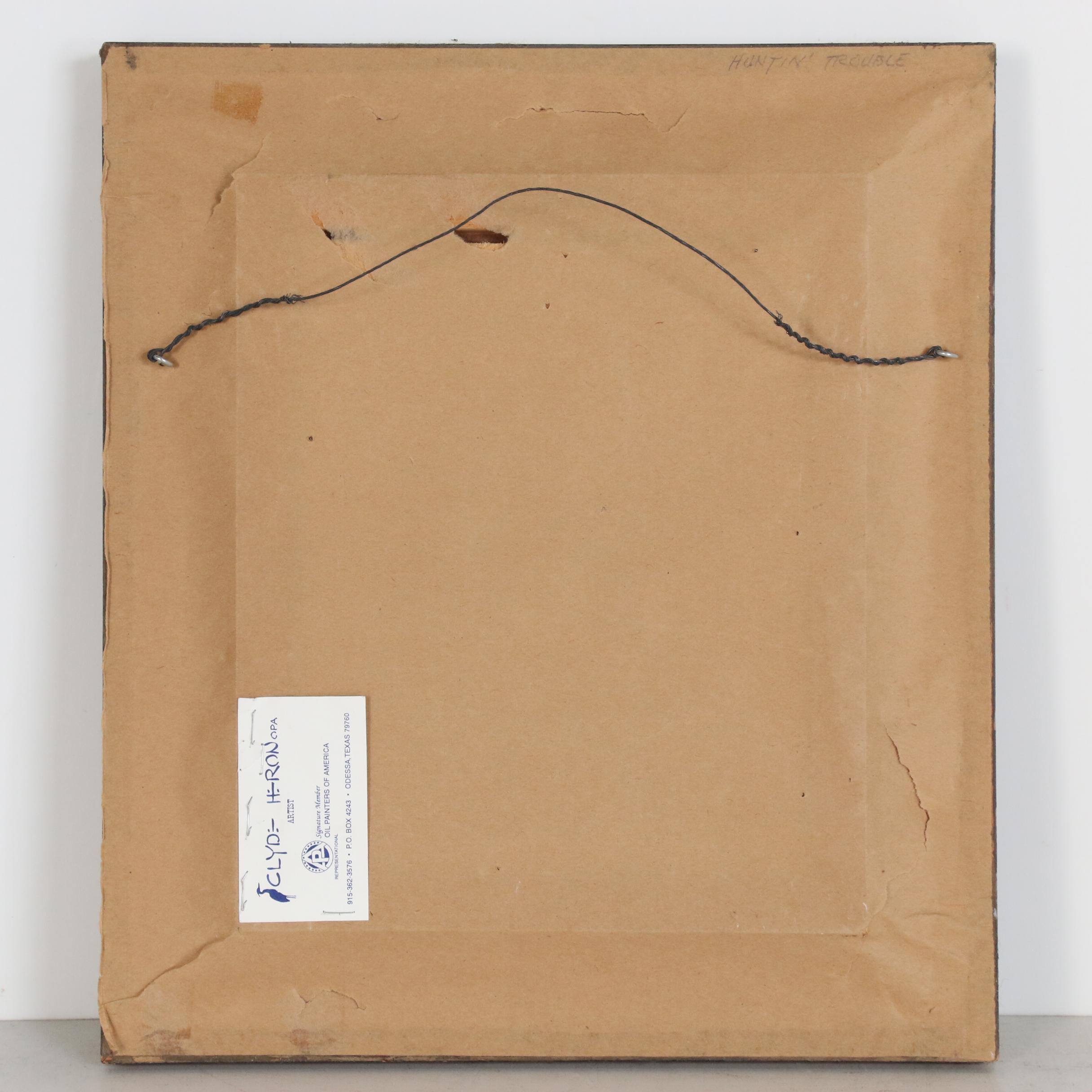 Clyde Heron Oil Painting of Native Americans on Horseback