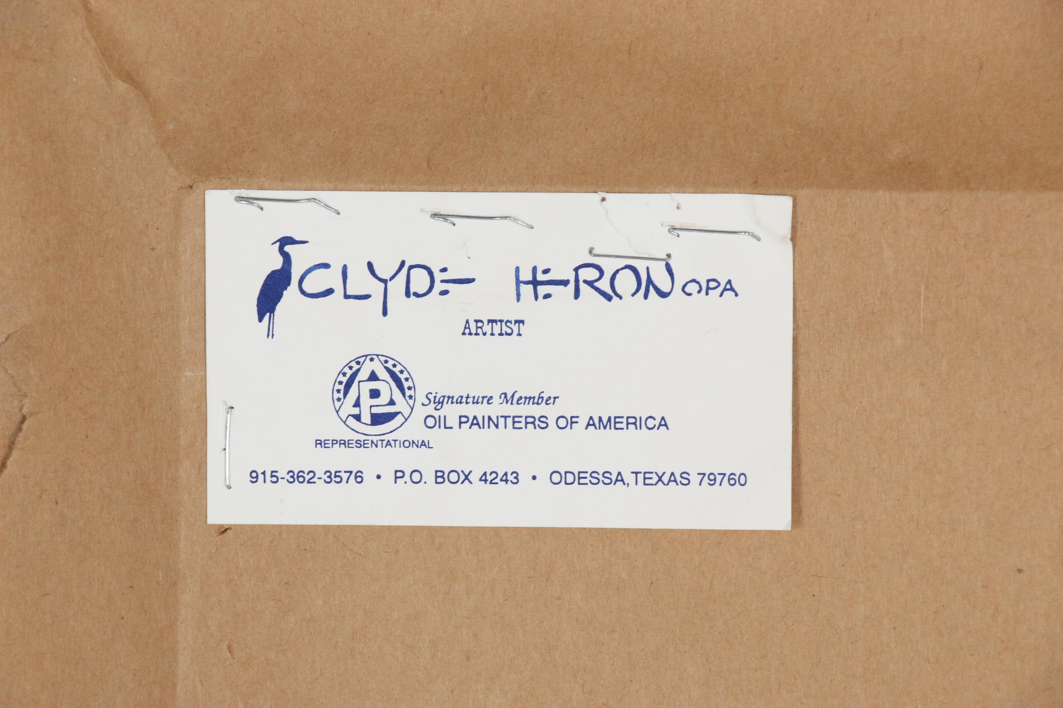 Clyde Heron Oil Painting of Native Americans on Horseback