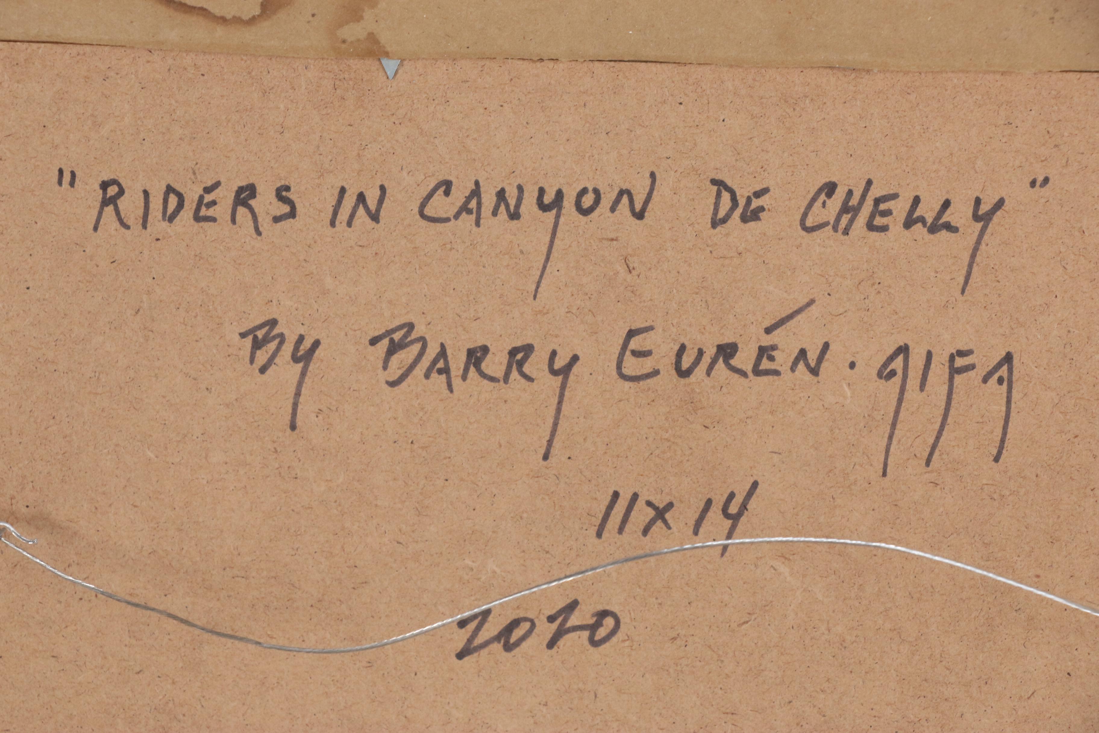 Barry Euren Landscape Oil Painting "Riders in Canyon de Chelly"