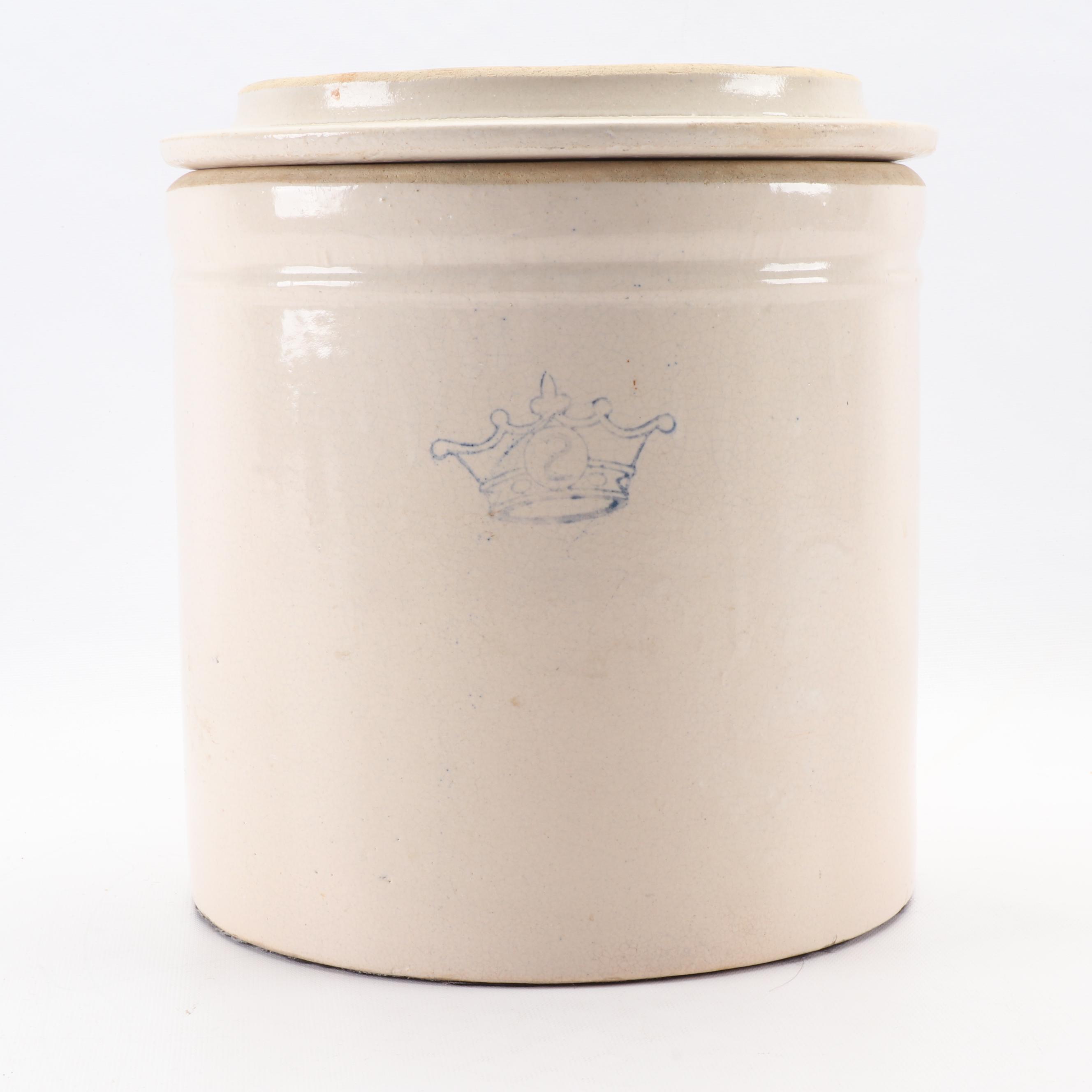 Robinson Ransbottom and Rowe Pottery Works Stoneware Crocks