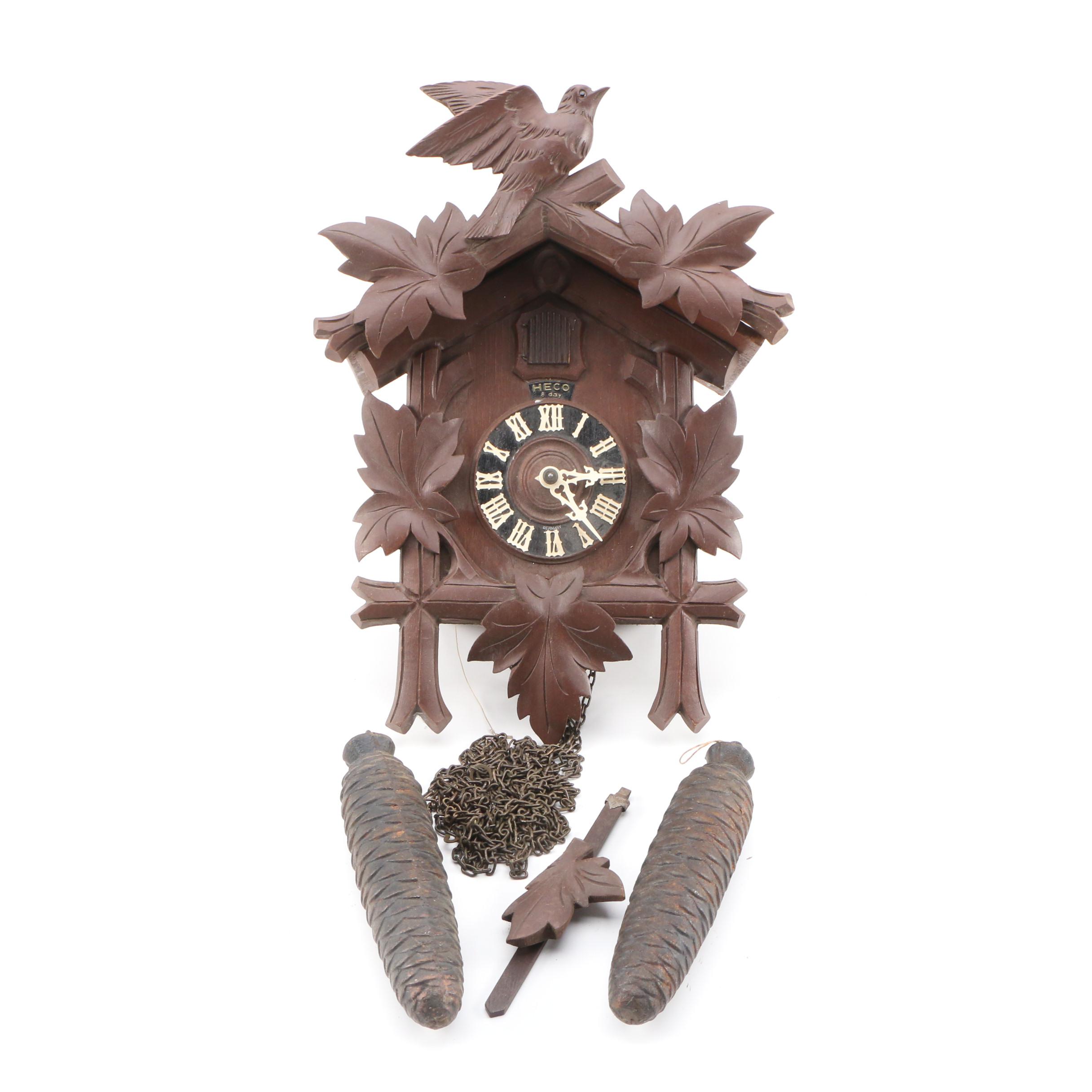 German Heco 8 Day Cuckoo Clock