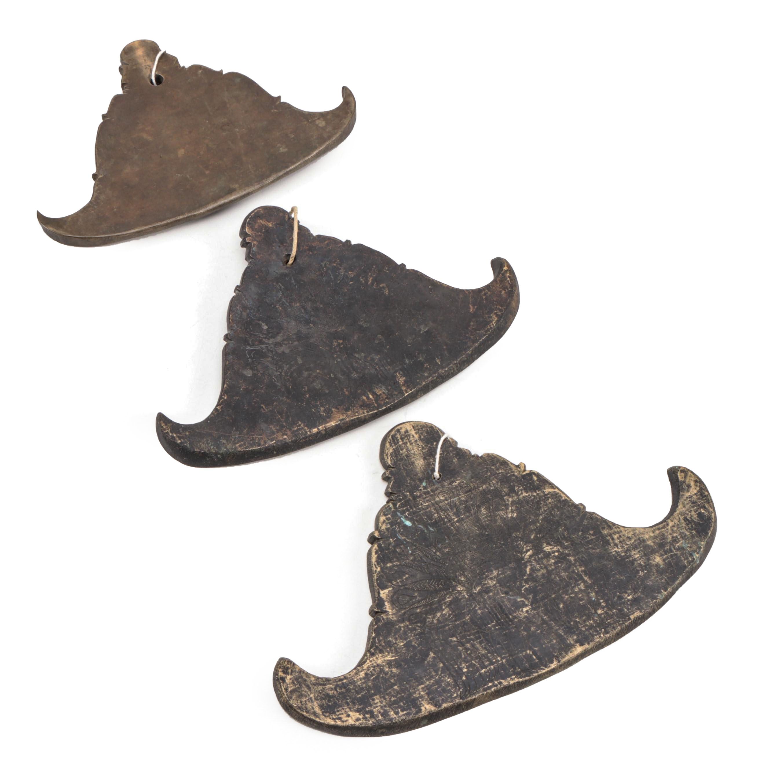 Burmese Kyeezee Spinning Gongs with Peacock Motif