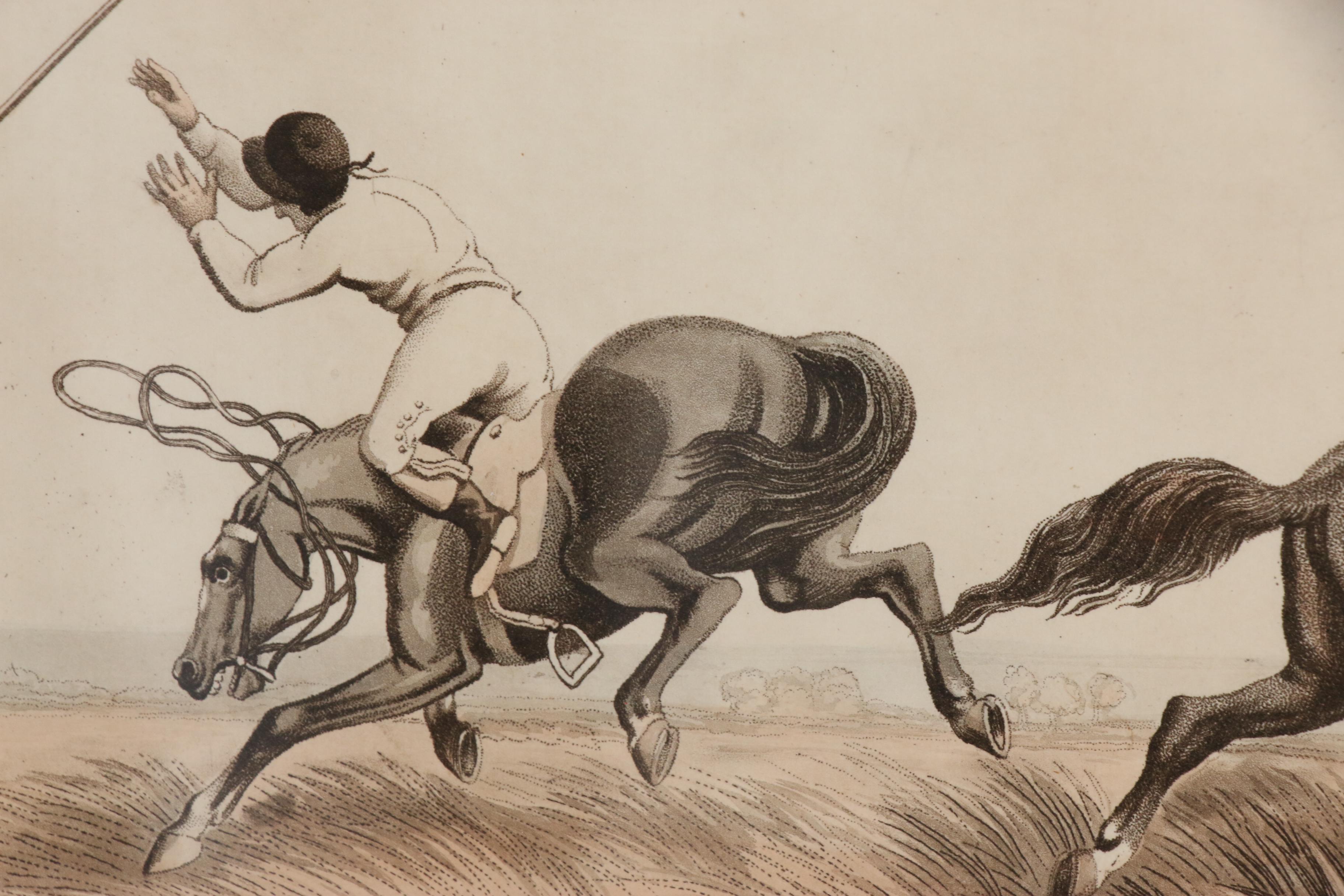 Lithograph with Stipple Engraving after Samuel Howitt "The Hog at Bay"