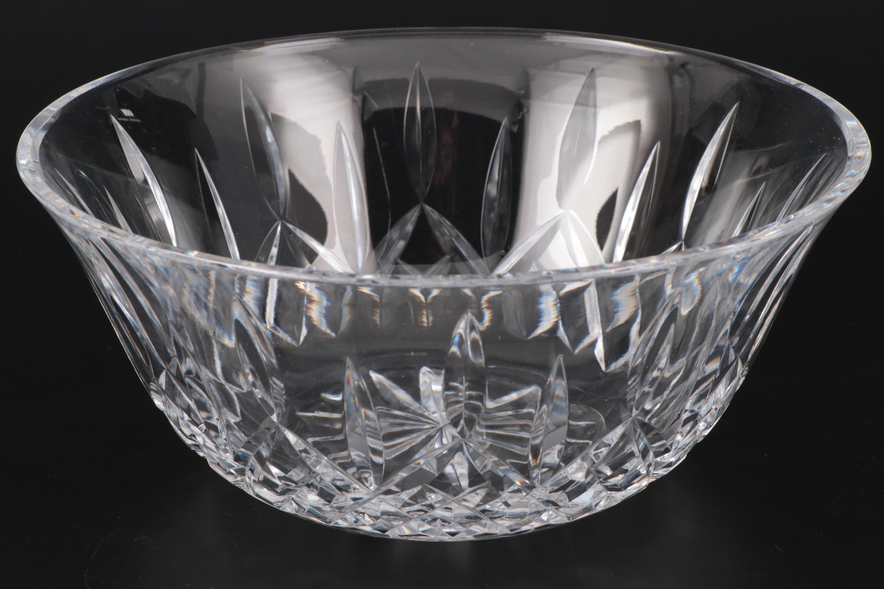 Waterford Crystal "Lismore" Bowl with American Brilliant Cut Glass Bowls