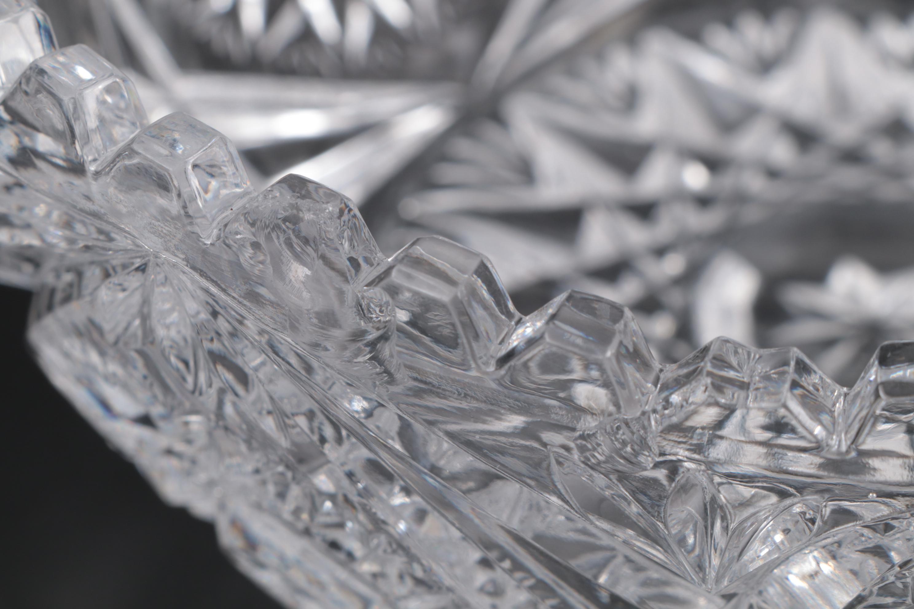 Waterford Crystal "Lismore" Bowl with American Brilliant Cut Glass Bowls