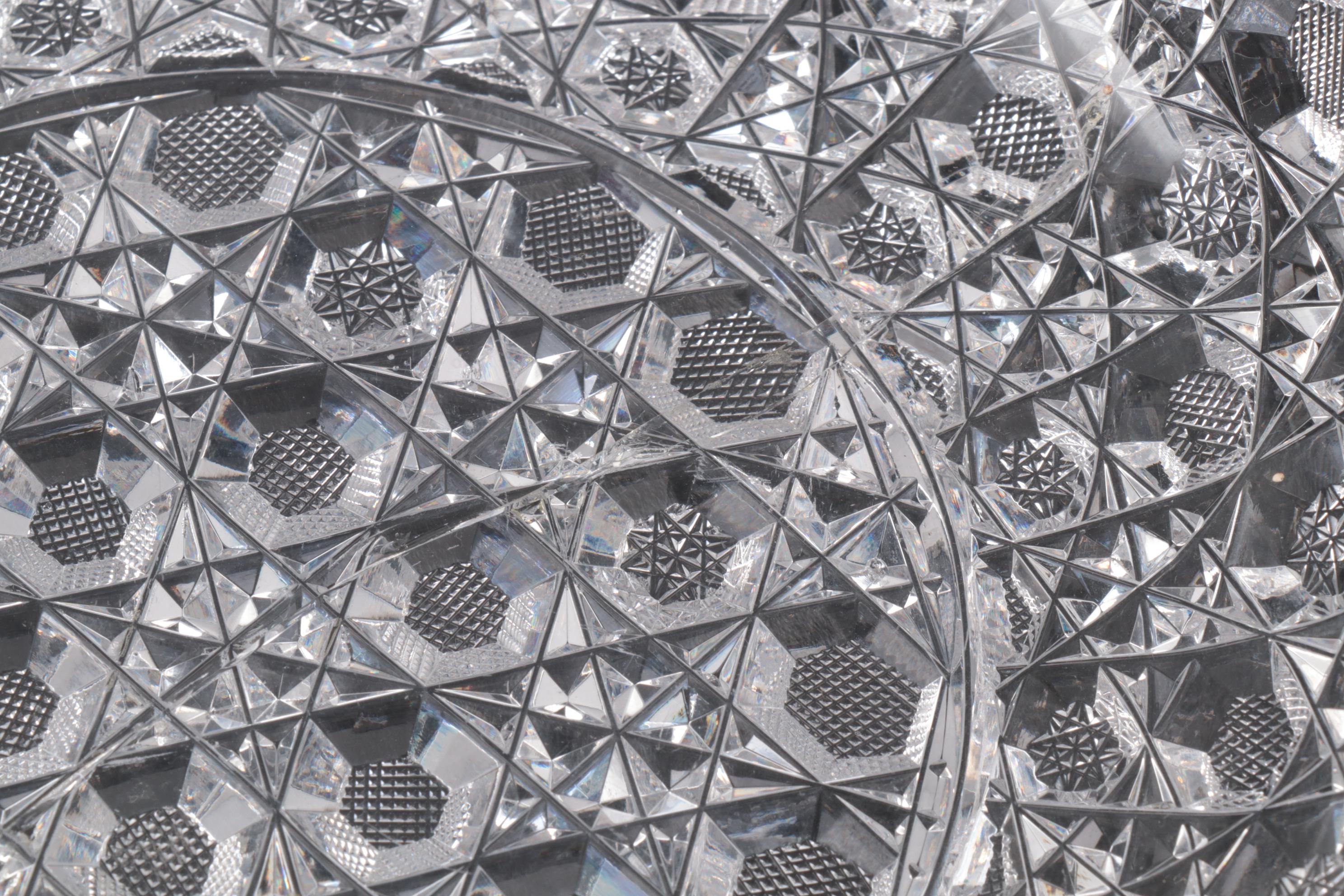 Waterford Crystal "Lismore" Bowl with American Brilliant Cut Glass Bowls