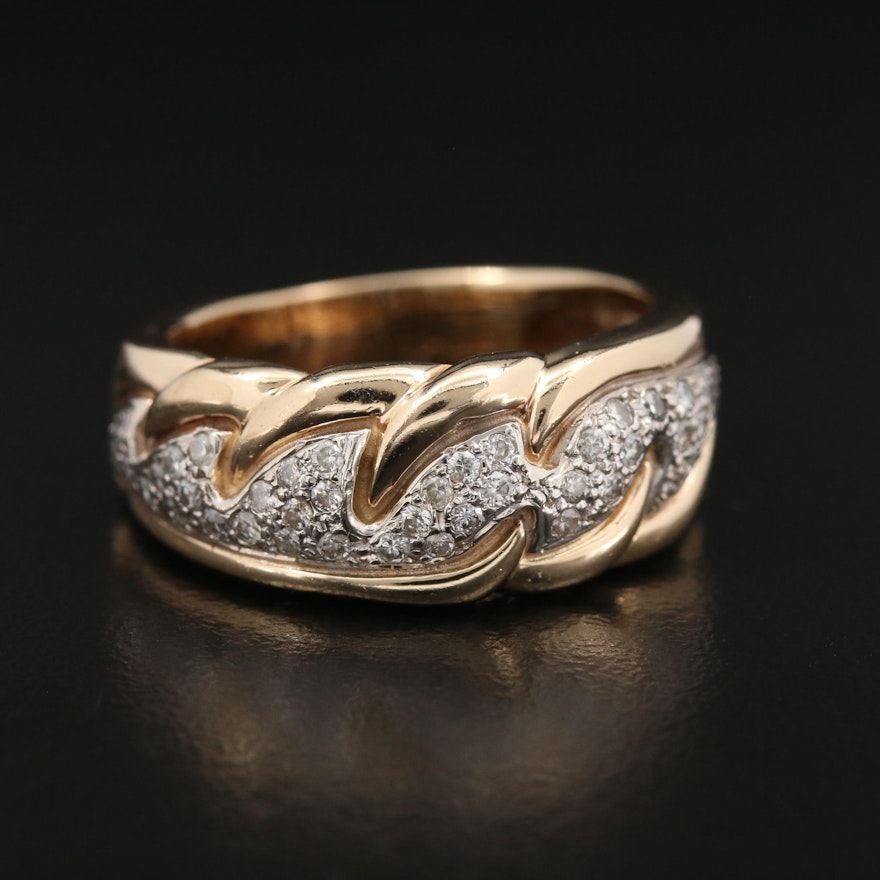 14K Yellow Gold 0.50 CTW Diamond Ring