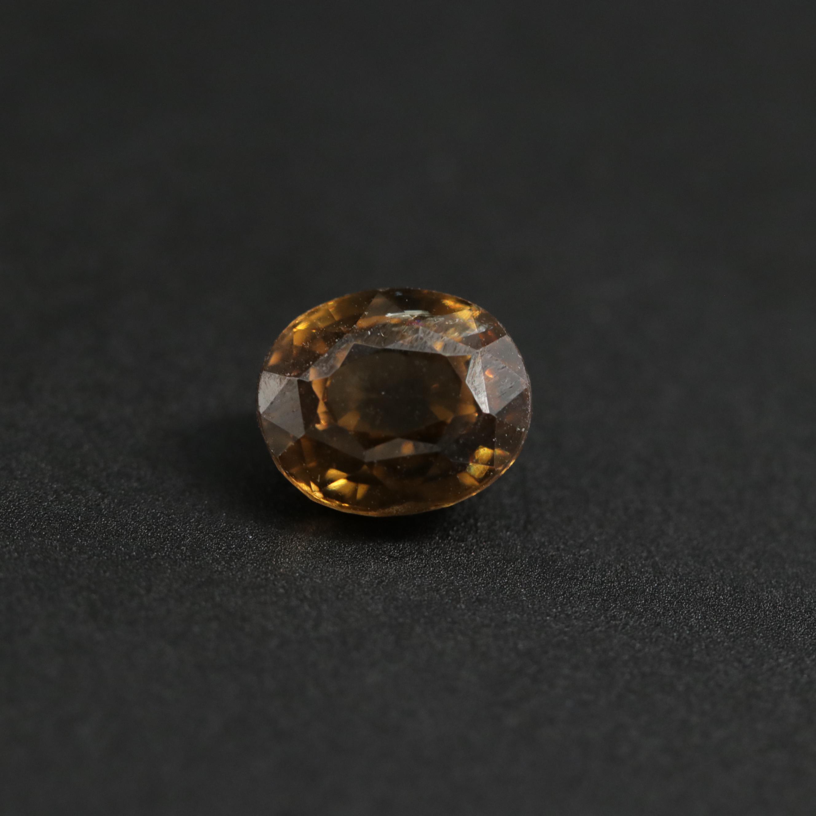 Loose 3.45 CT Oval Faceted Zircon