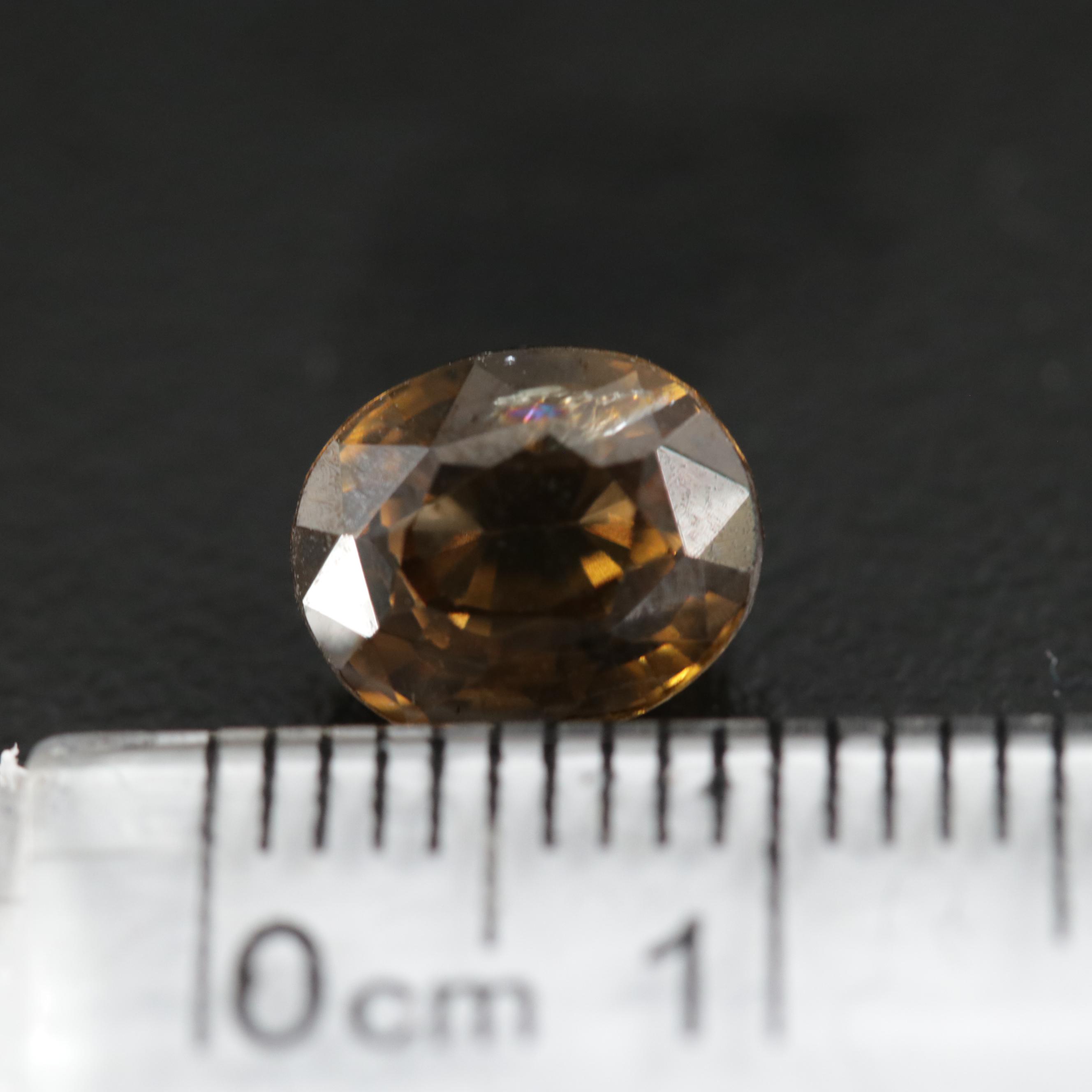 Loose 3.45 CT Oval Faceted Zircon