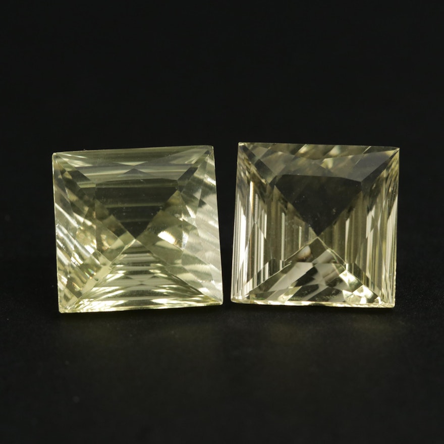 Loose 13.30 CTW "Lemon" Quartz Gemstones