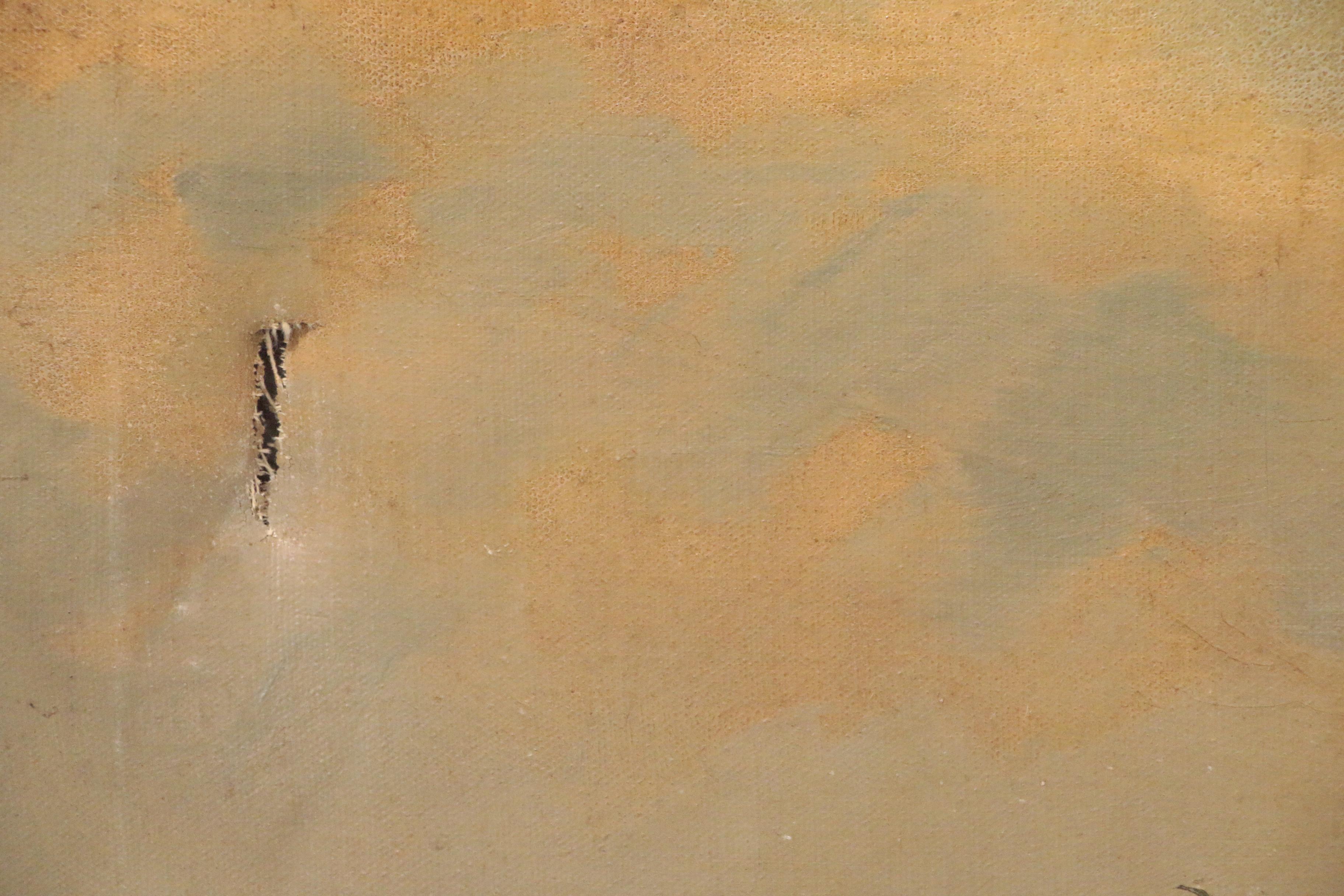 Alexander Nelke Seascape Oil Painting, Mid-20th Century