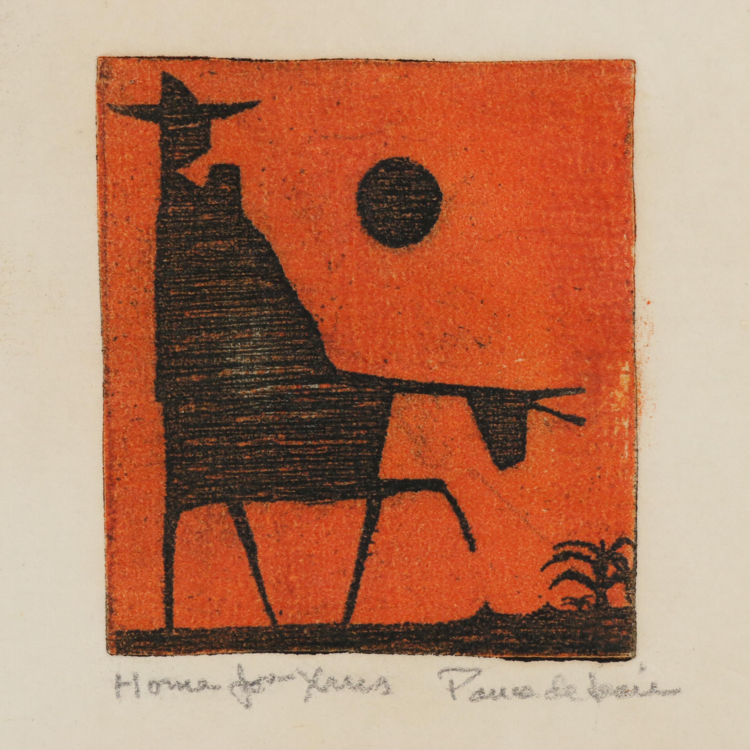 Michael Ponce de León Miniature Etching "Home for Xmas"