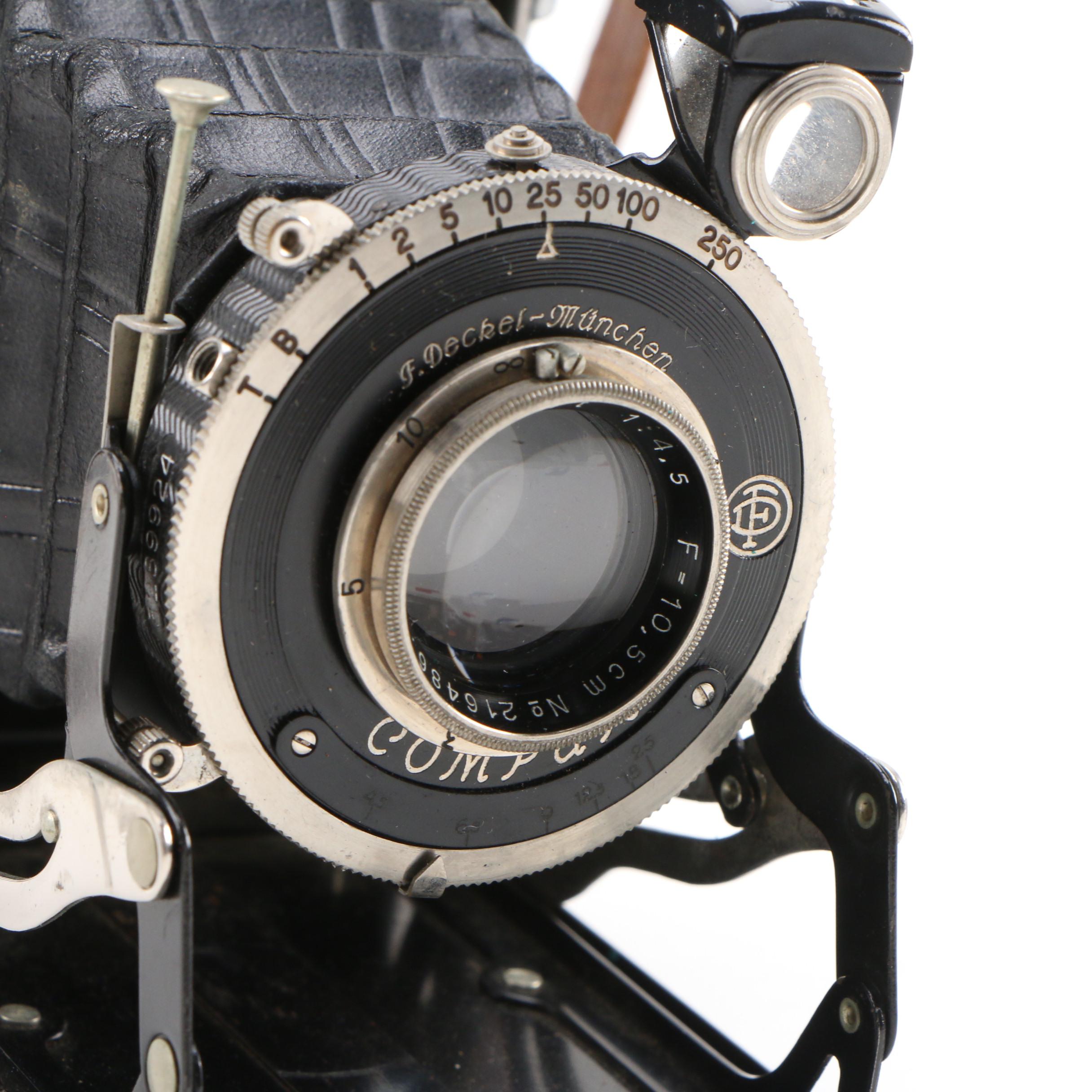 Belfoca and Wirgin Folding Cameras with Leather Cases