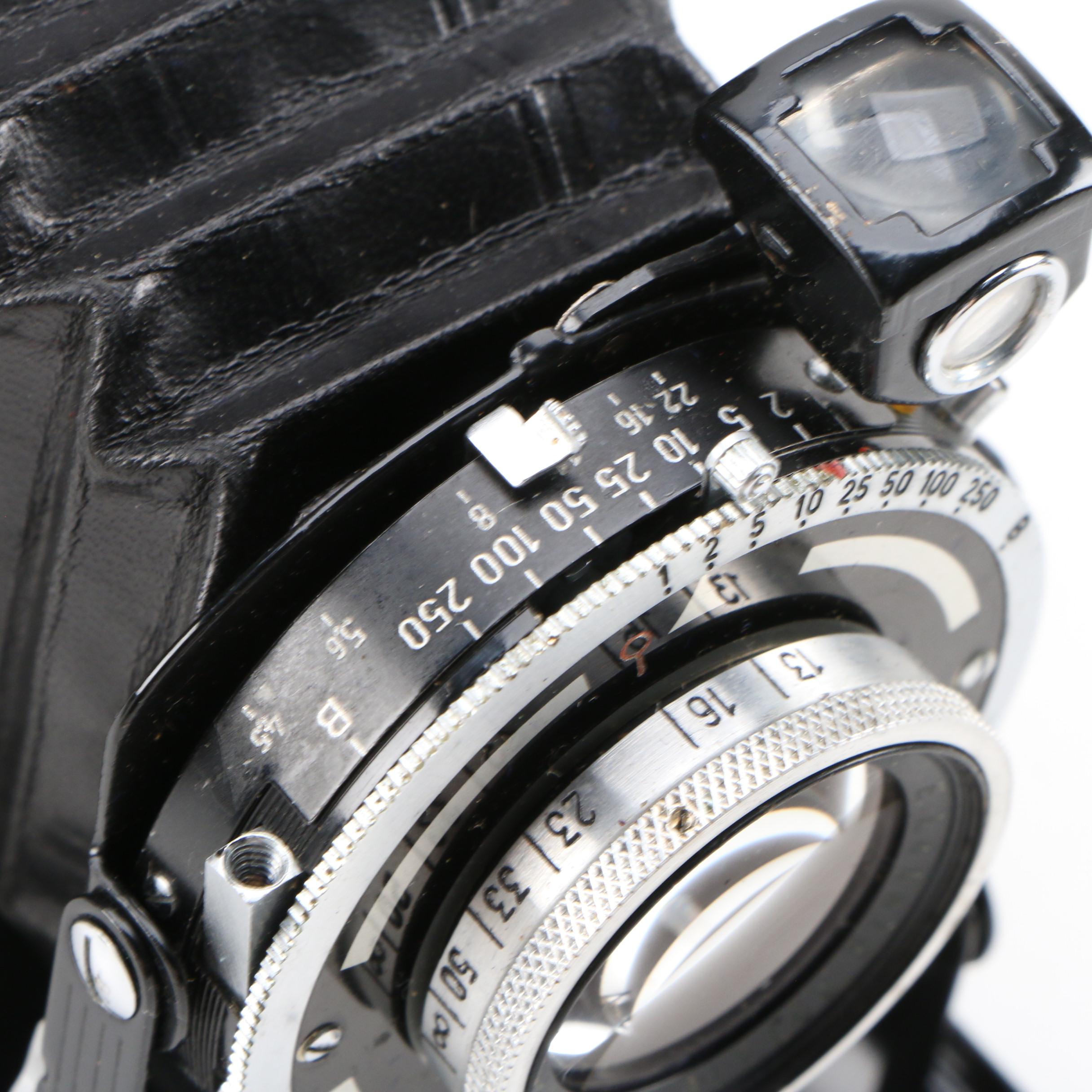 Belfoca and Wirgin Folding Cameras with Leather Cases