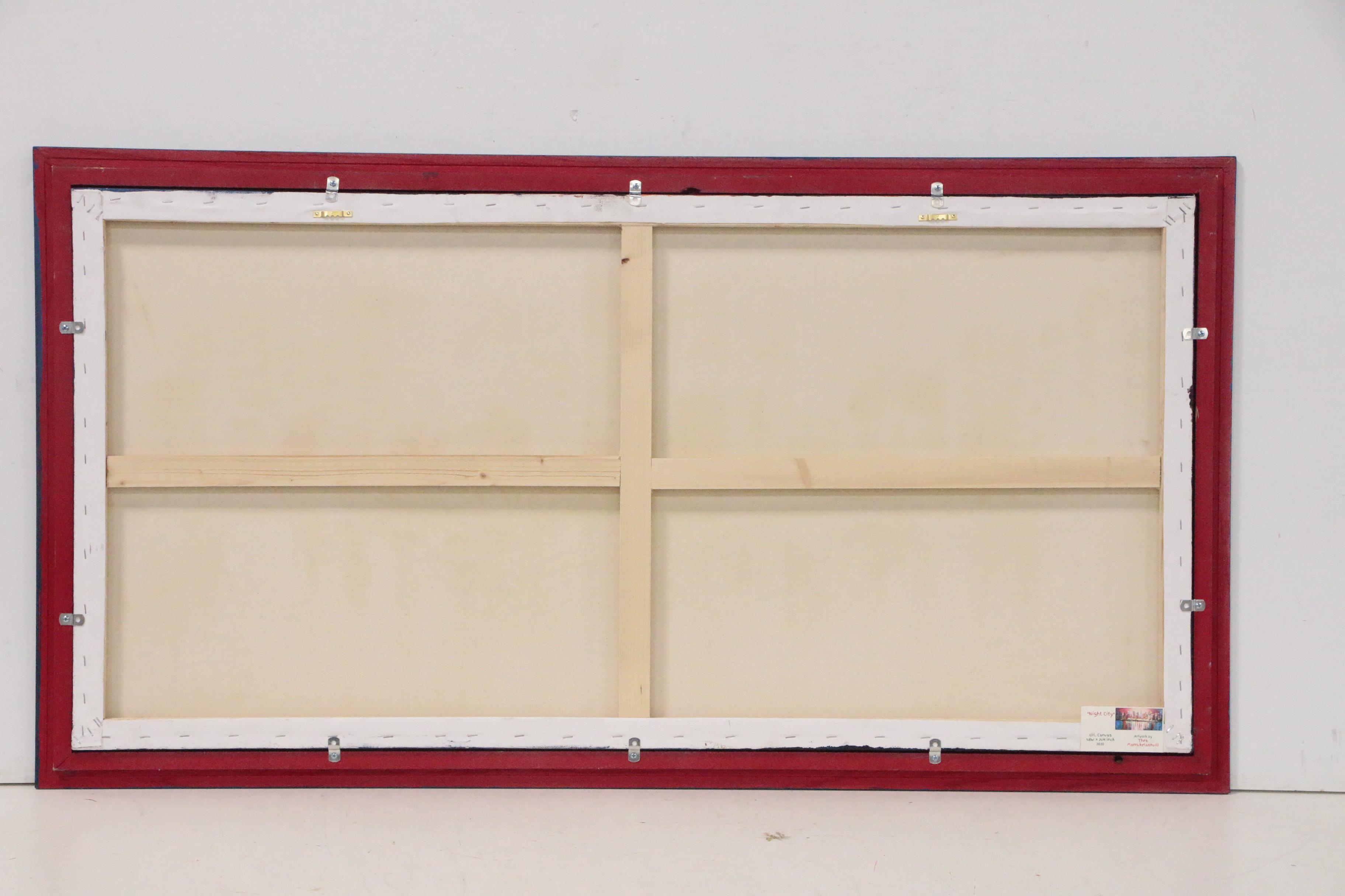 Thea Mamukelashvili Cityscape Oil Painting "Night City"