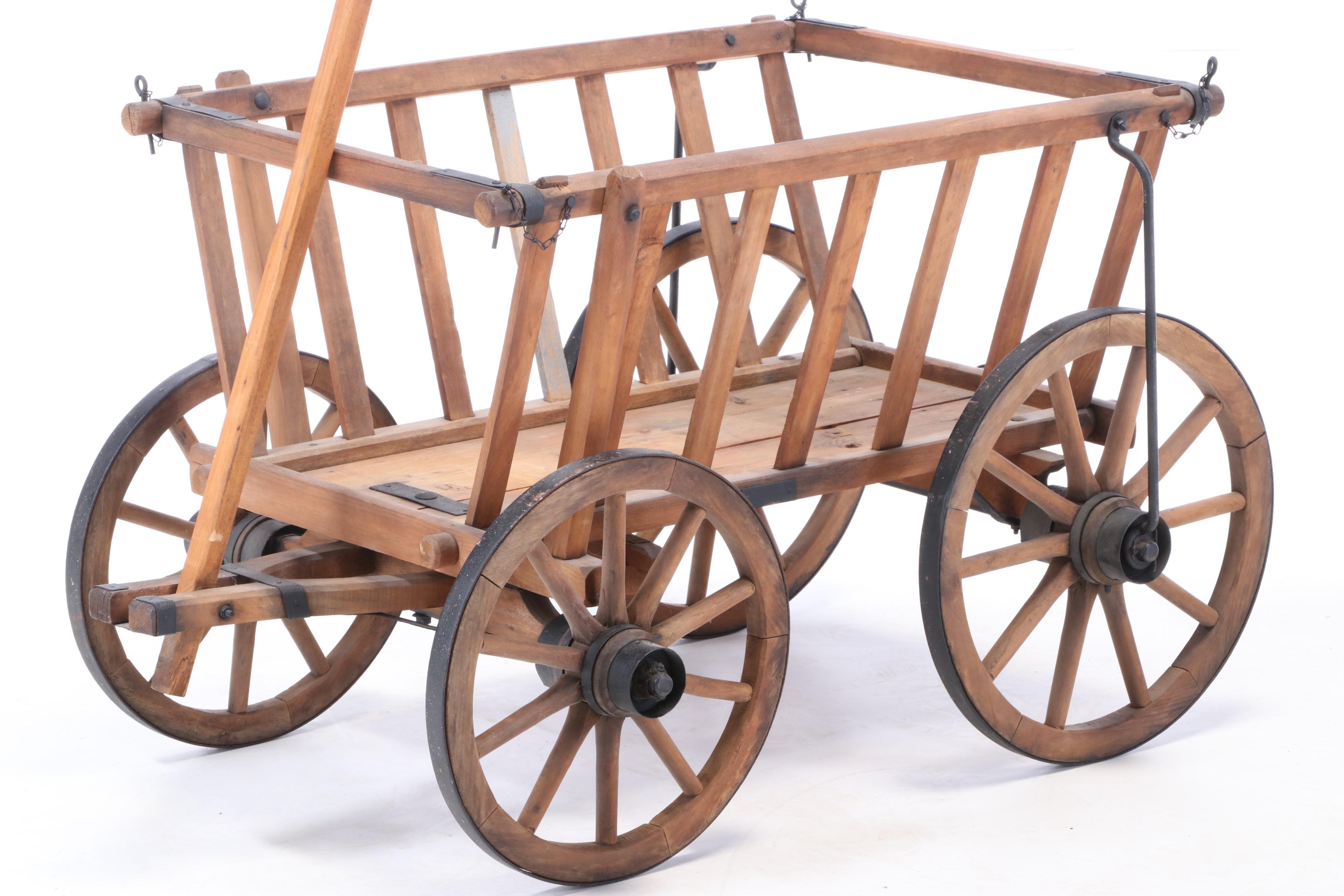 Wooden Goat Cart, Early 20th Century