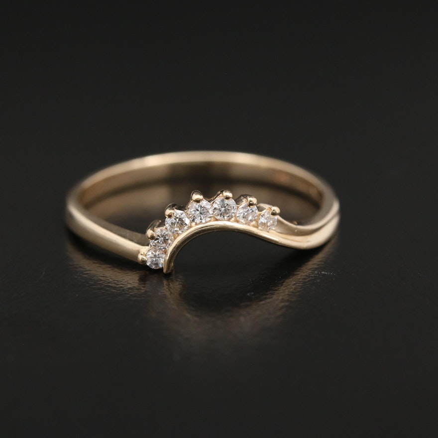 14K Yellow Gold Diamond Enhancer Ring