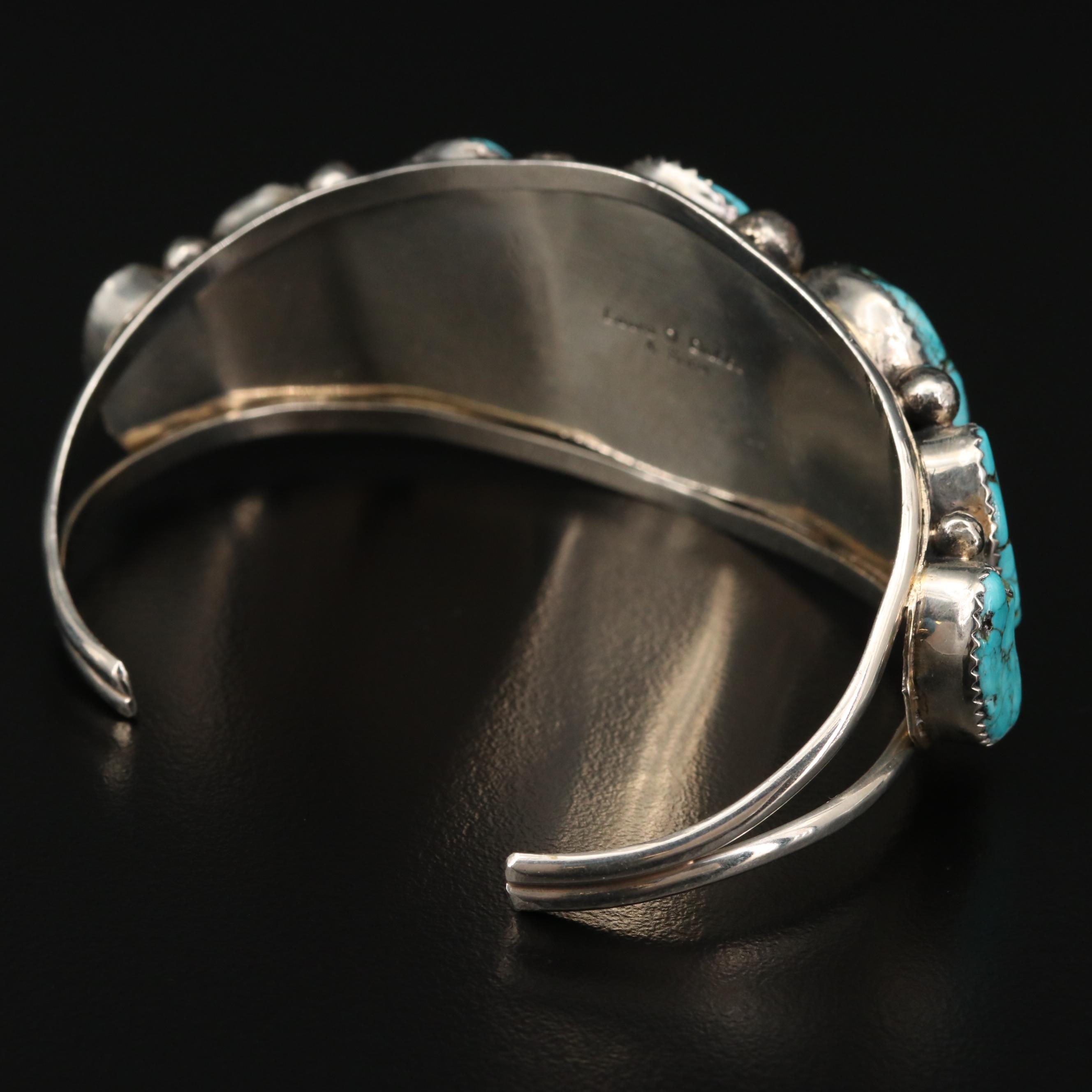 Laura J Dabbs and Sons Navajo Diné Turquoise Cuff Bracelet