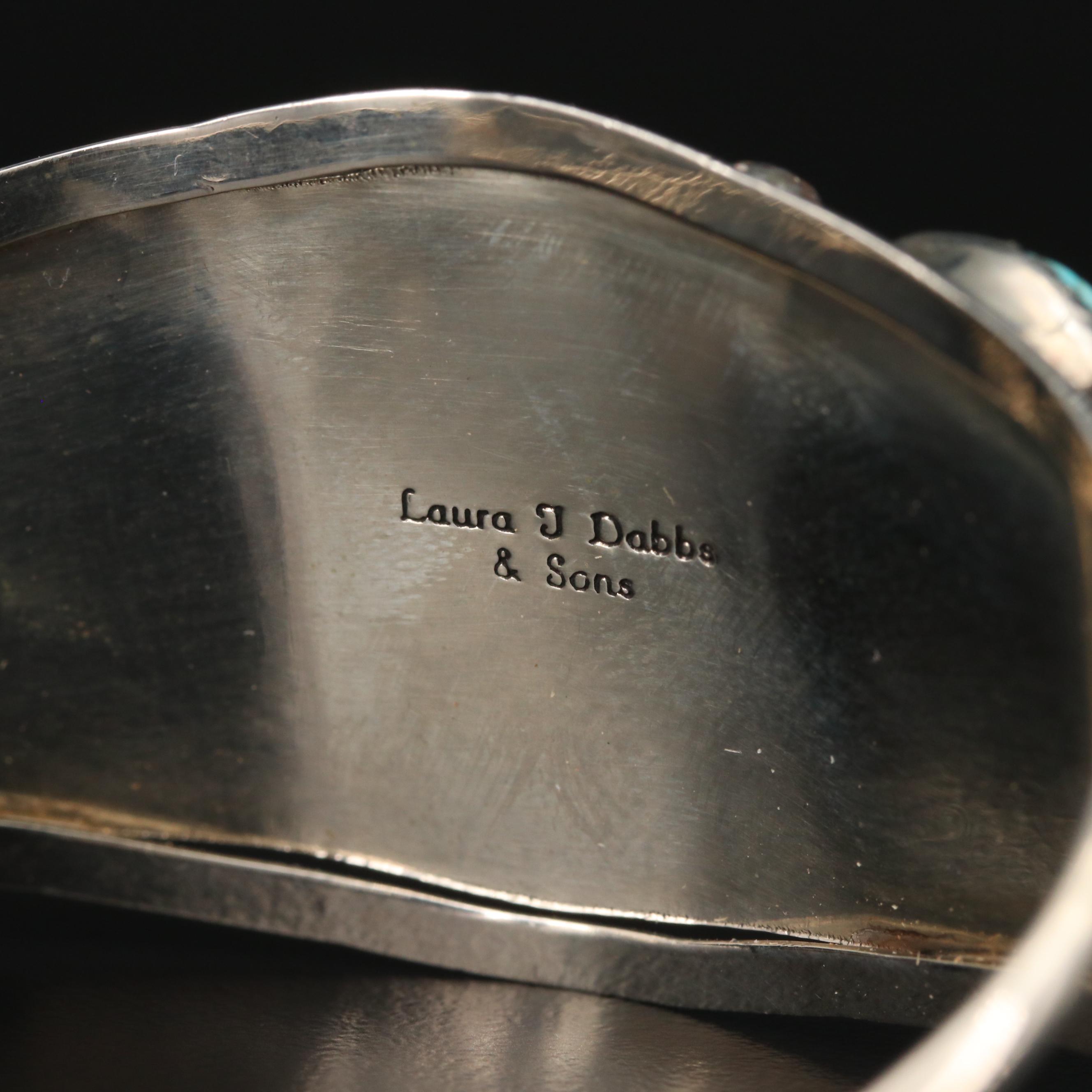 Laura J Dabbs and Sons Navajo Diné Turquoise Cuff Bracelet