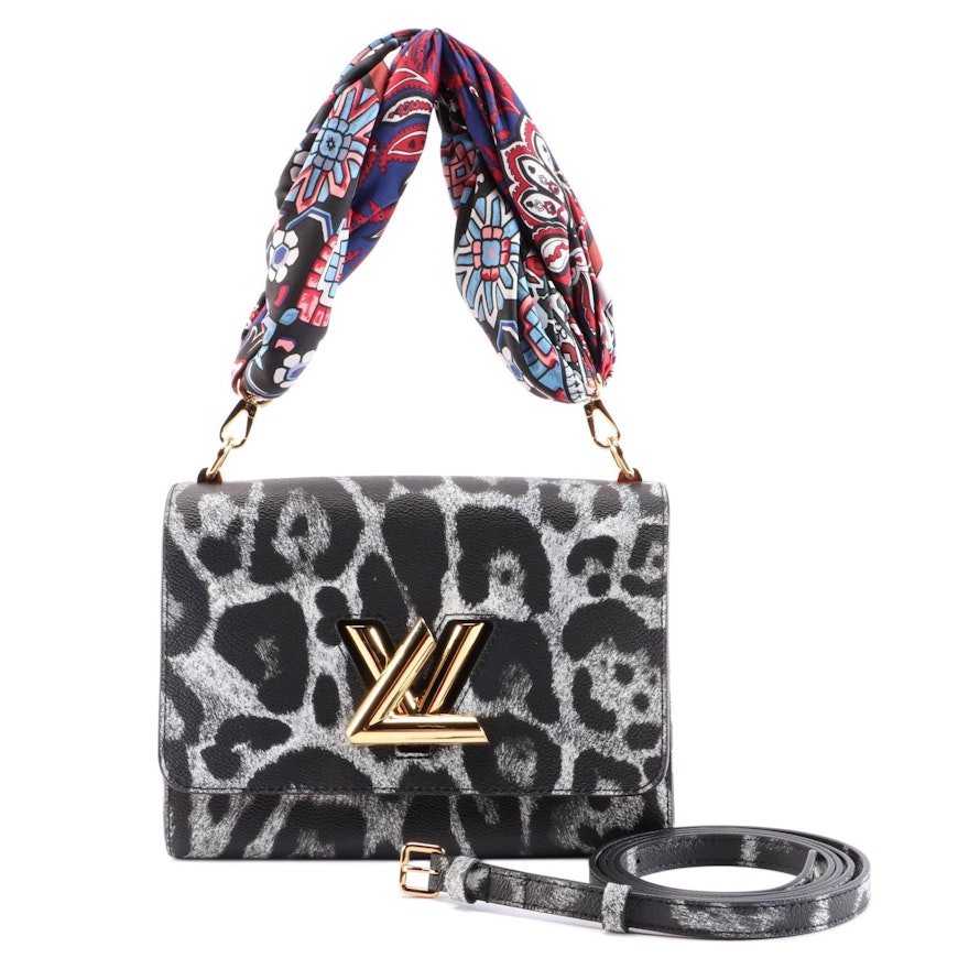 Louis Vuitton Twist MM Shoulder Bag in Wild Animal Print Leather