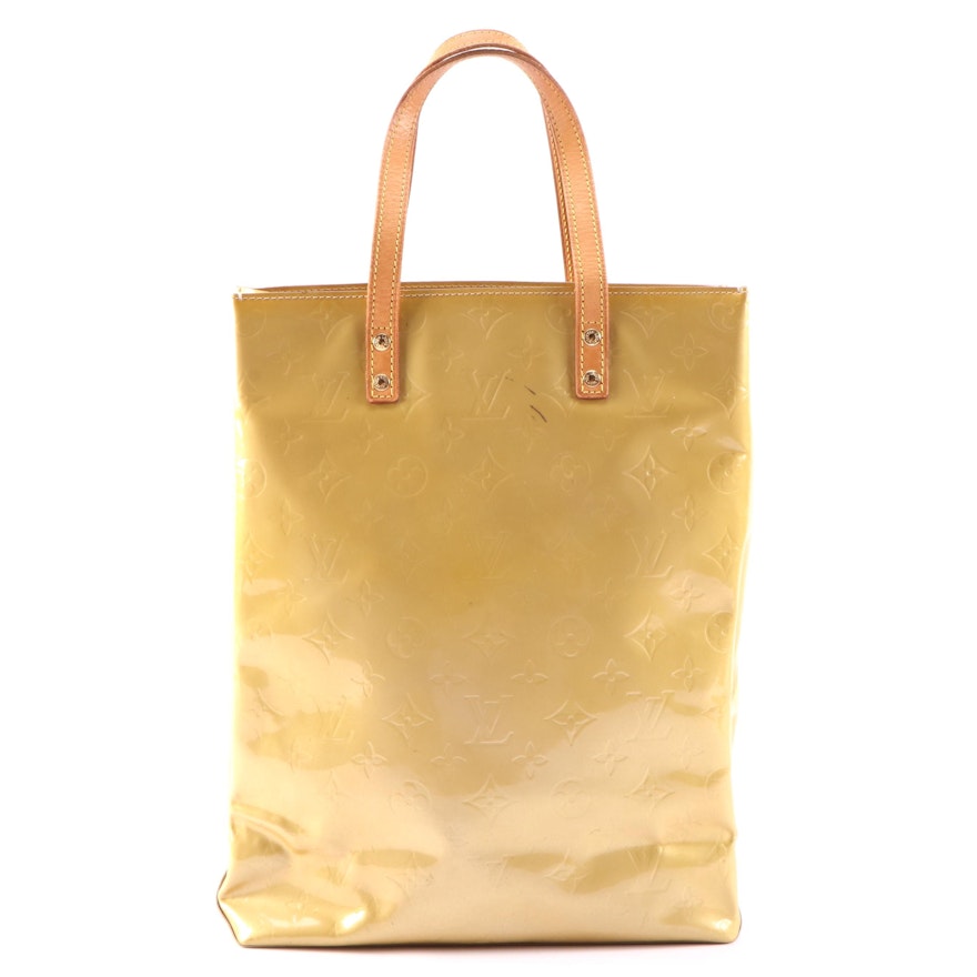 Louis Vuitton North South Catalina Tote in Monogram Vernis and Vachetta Leather