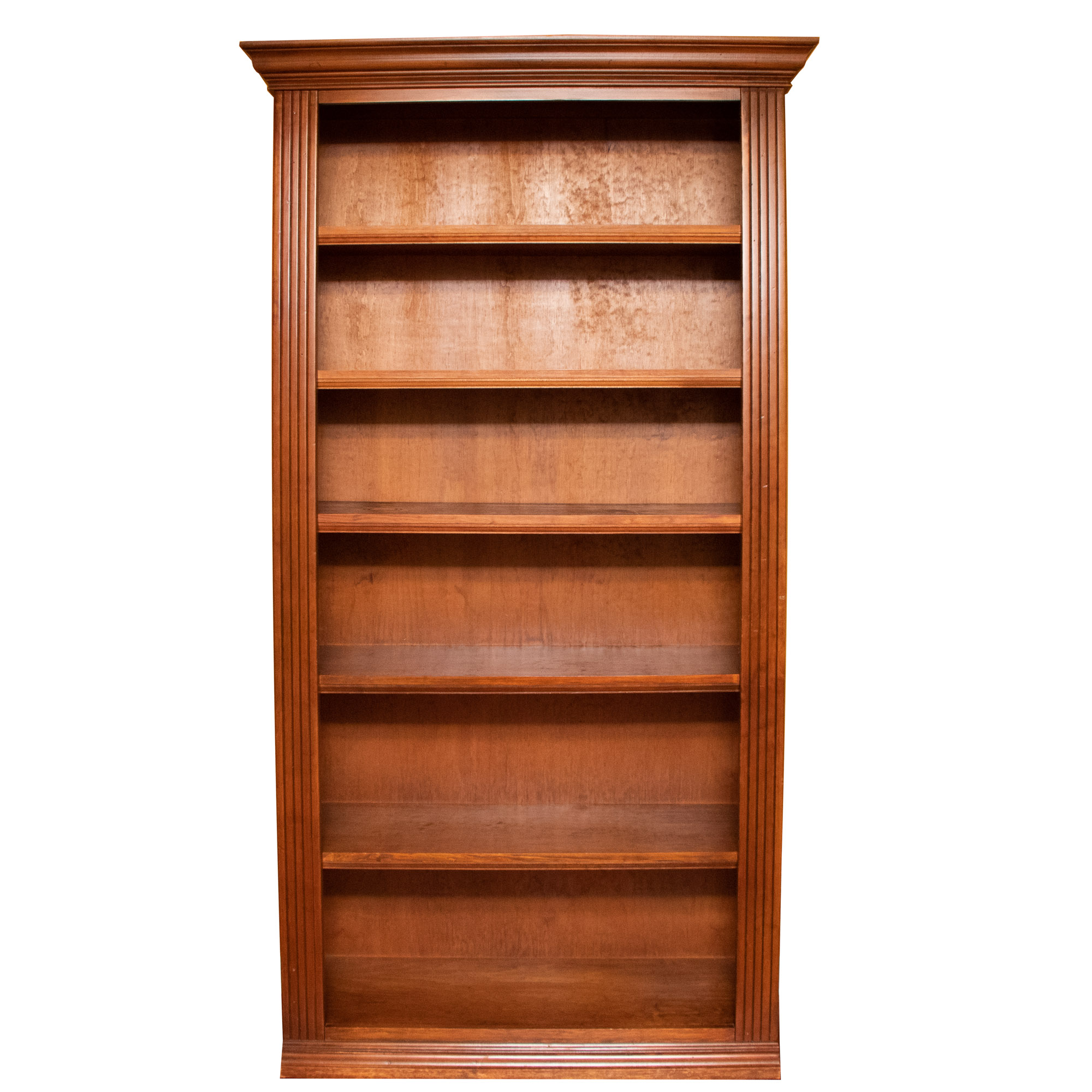 Cherry Fluted Pilaster Bookcase