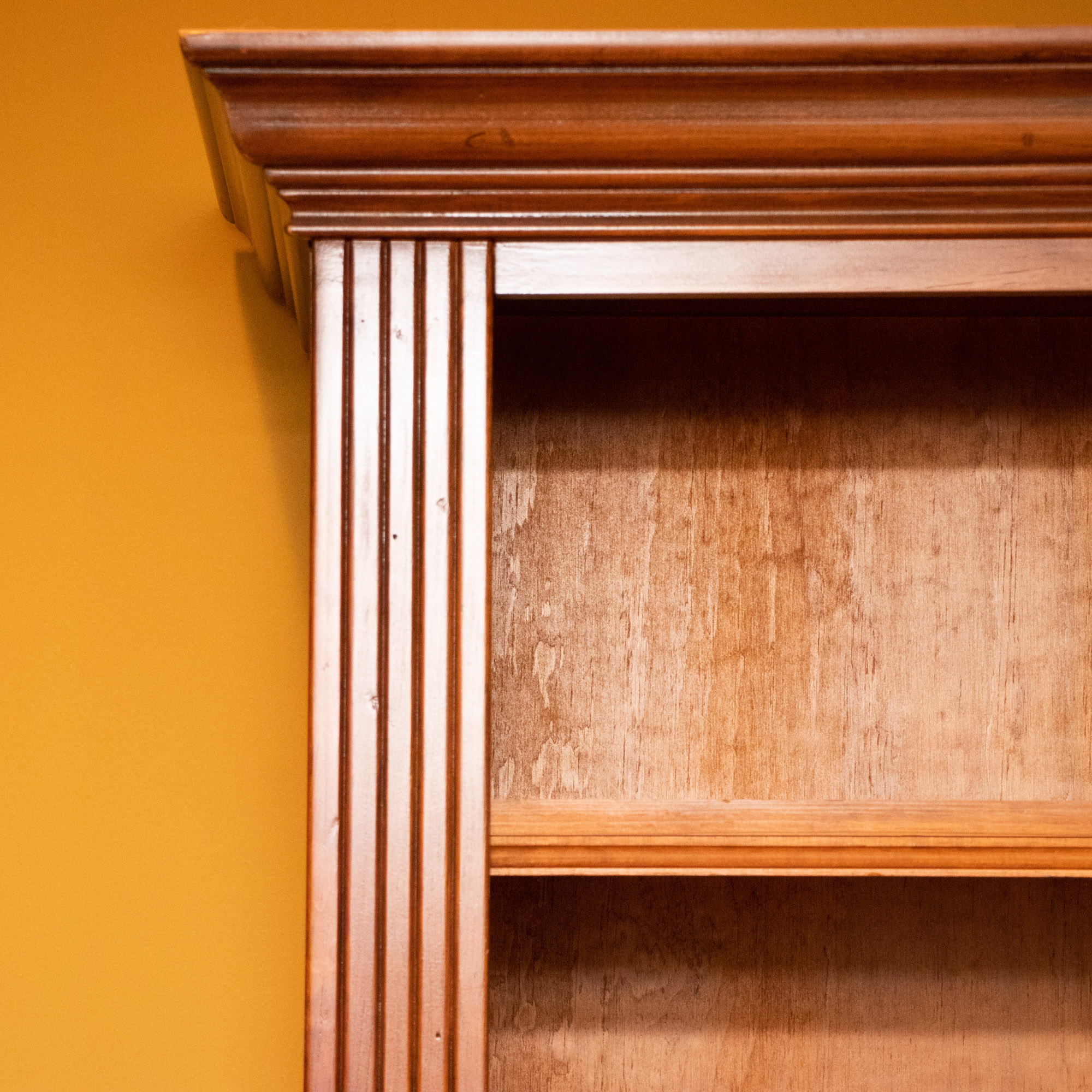Cherry Fluted Pilaster Bookcase
