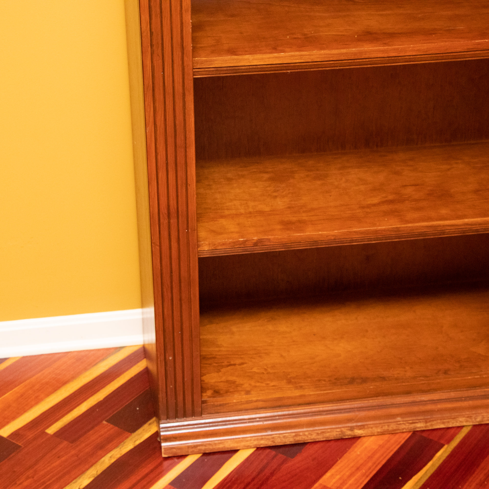 Cherry Fluted Pilaster Bookcase