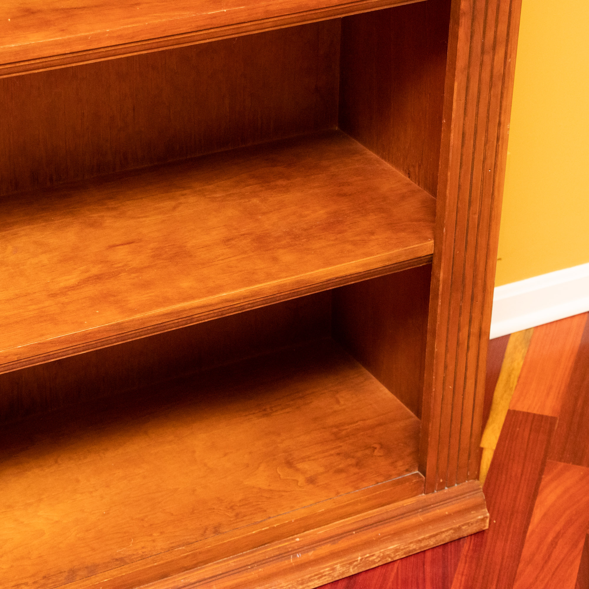 Cherry Fluted Pilaster Bookcase