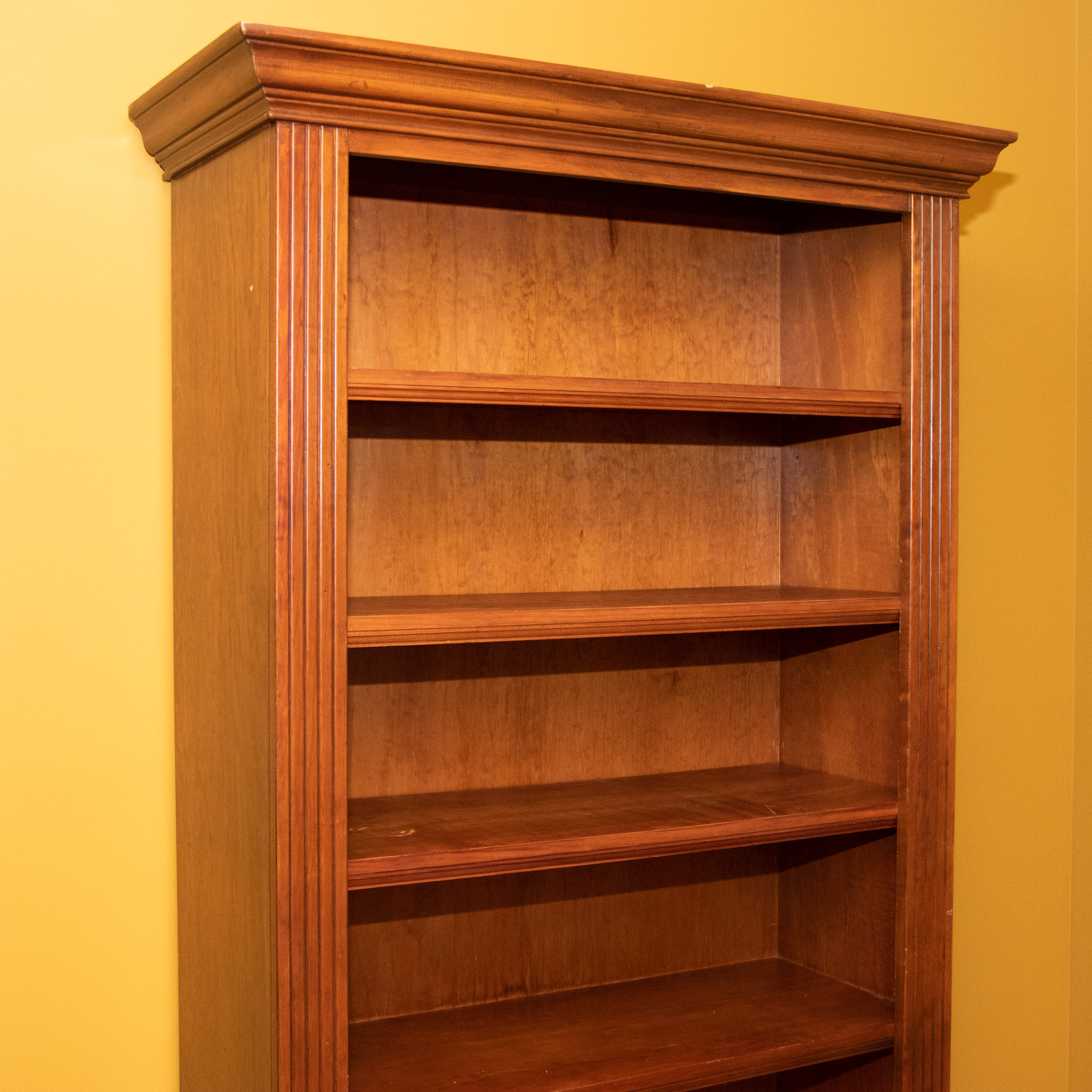 Cherry Fluted Pilaster Bookcase