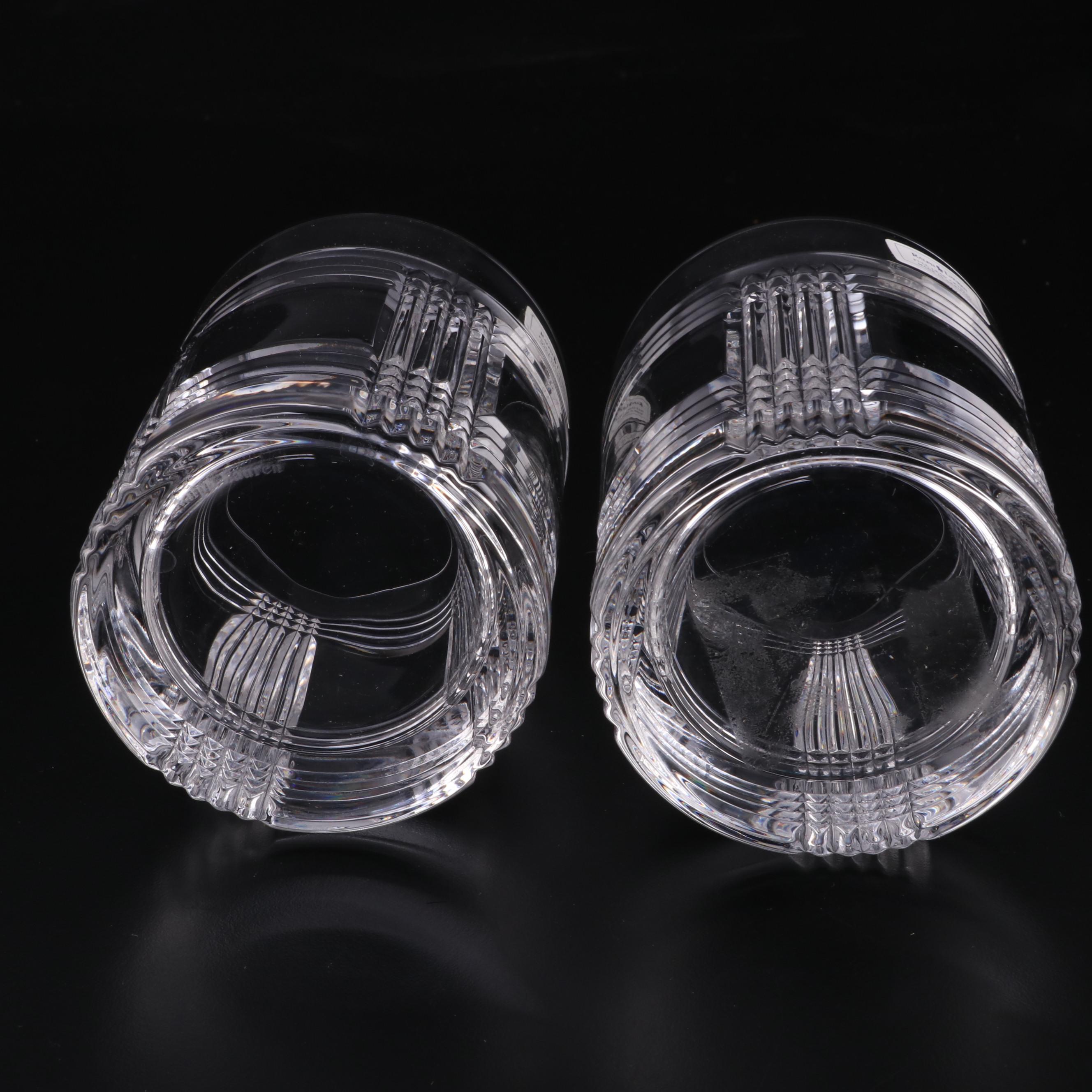 Ralph Lauren "Glen Plaid" Crystal Double Old Fashioned Glasses