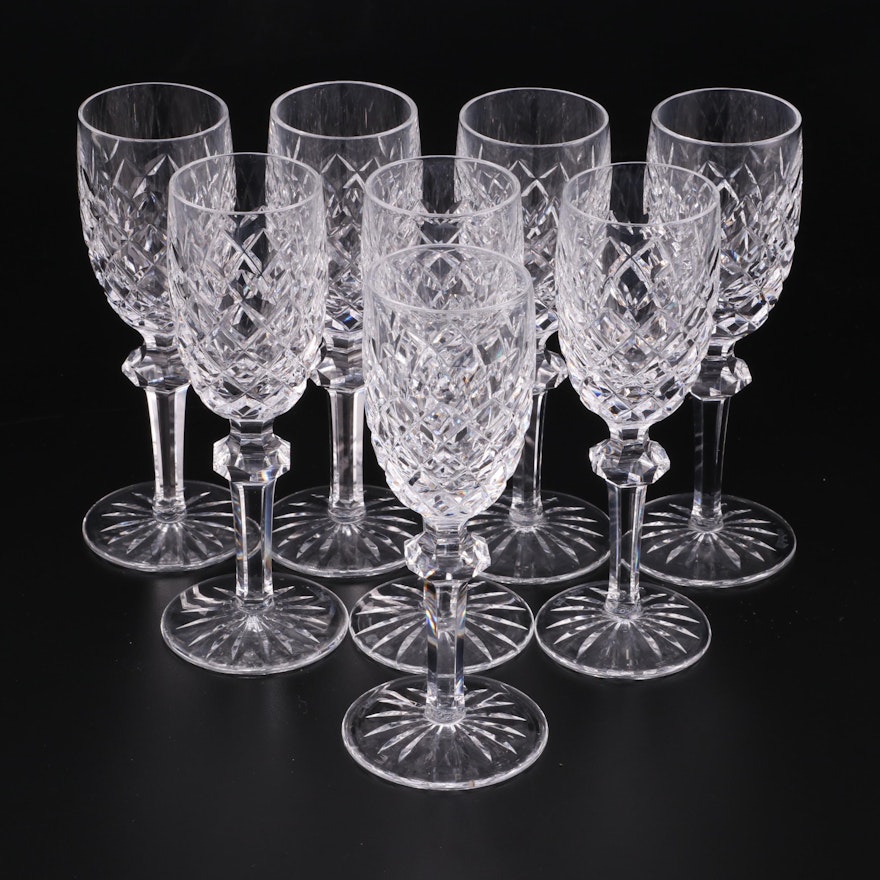 Waterford Crystal "Powerscourt" Sherry Glasses, Mid to Late 20th Century