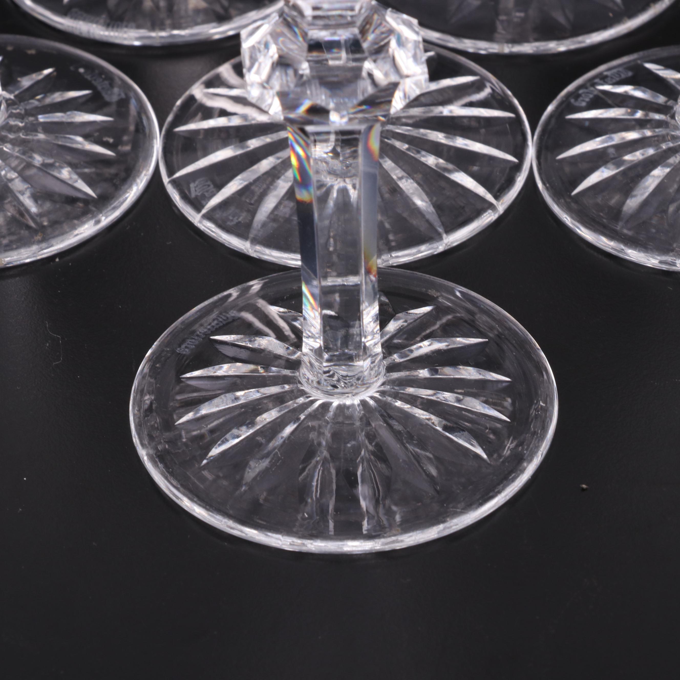 Waterford Crystal "Powerscourt" Sherry Glasses, Mid to Late 20th Century