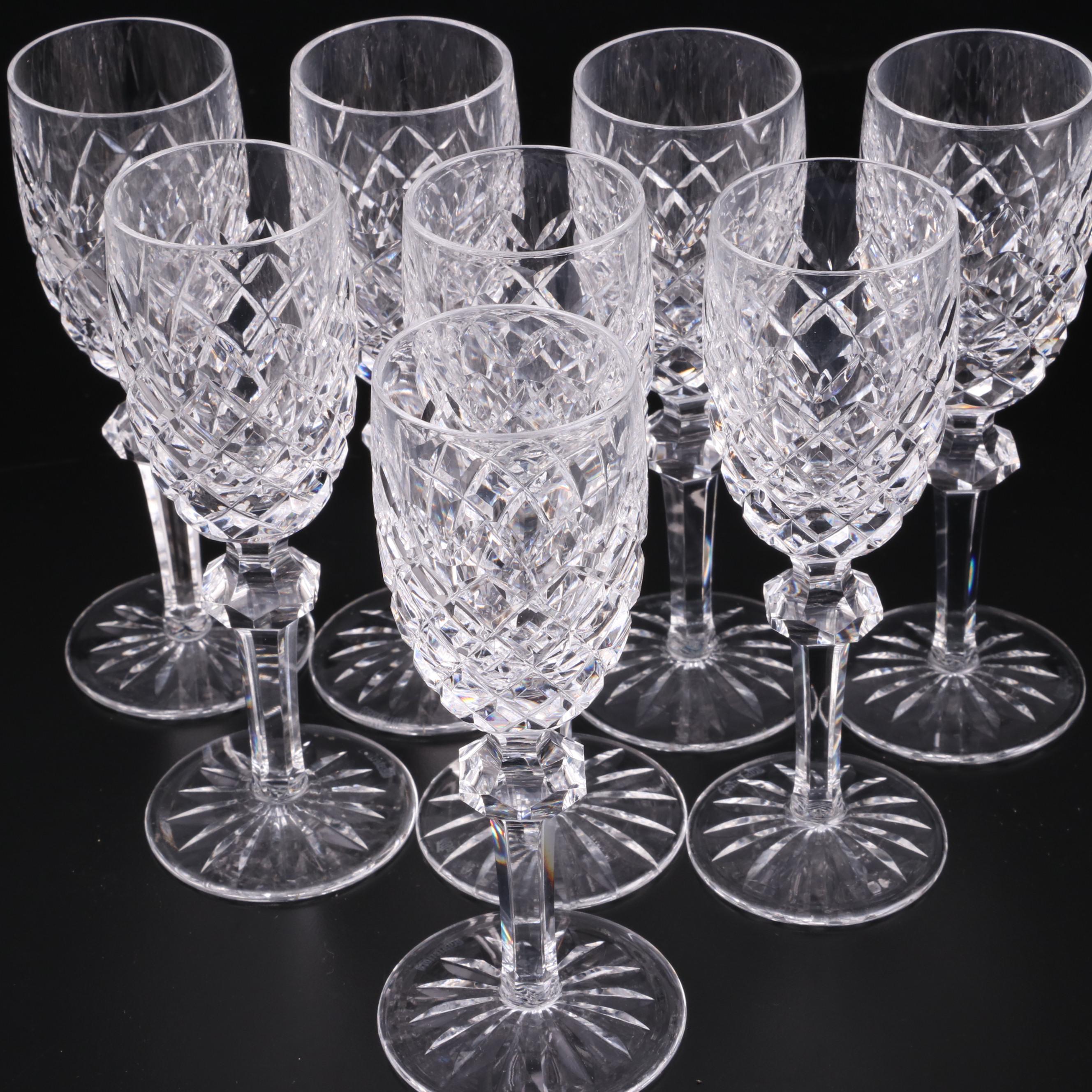 Waterford Crystal "Powerscourt" Sherry Glasses, Mid to Late 20th Century