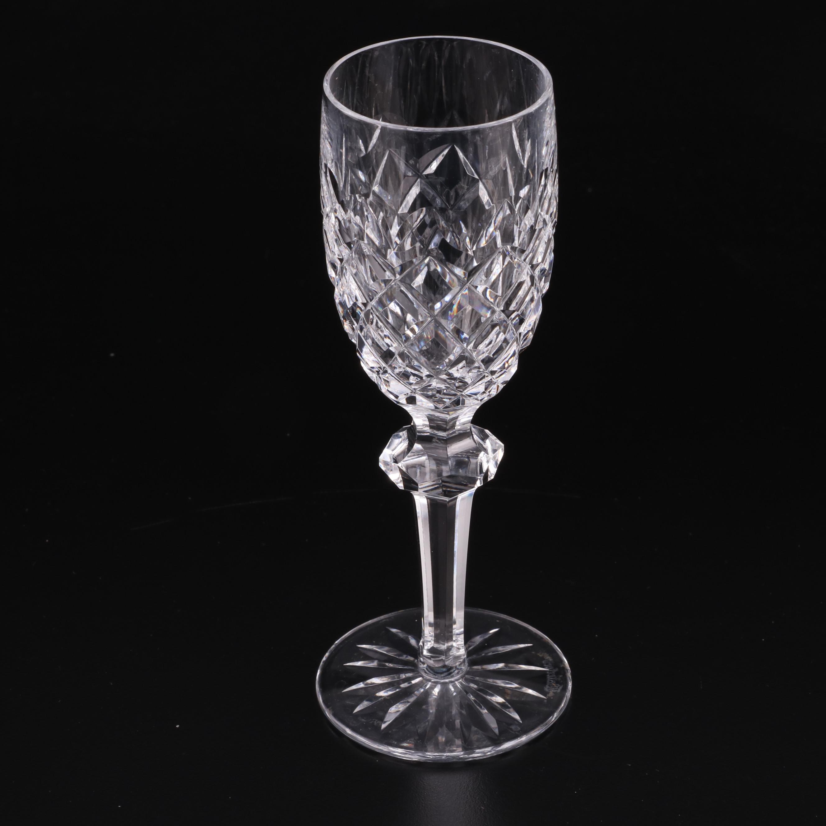 Waterford Crystal "Powerscourt" Sherry Glasses, Mid to Late 20th Century