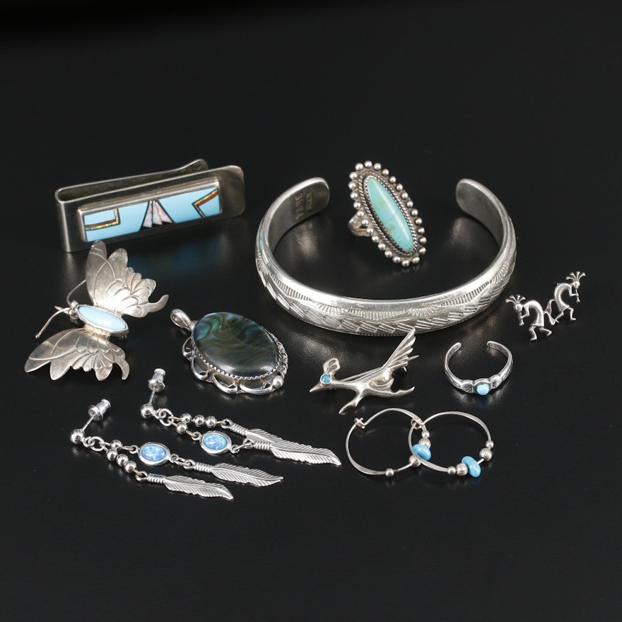 Sterling Silver Jewelry Featuring Jane Popovitch and TAHE Navajo Diné
