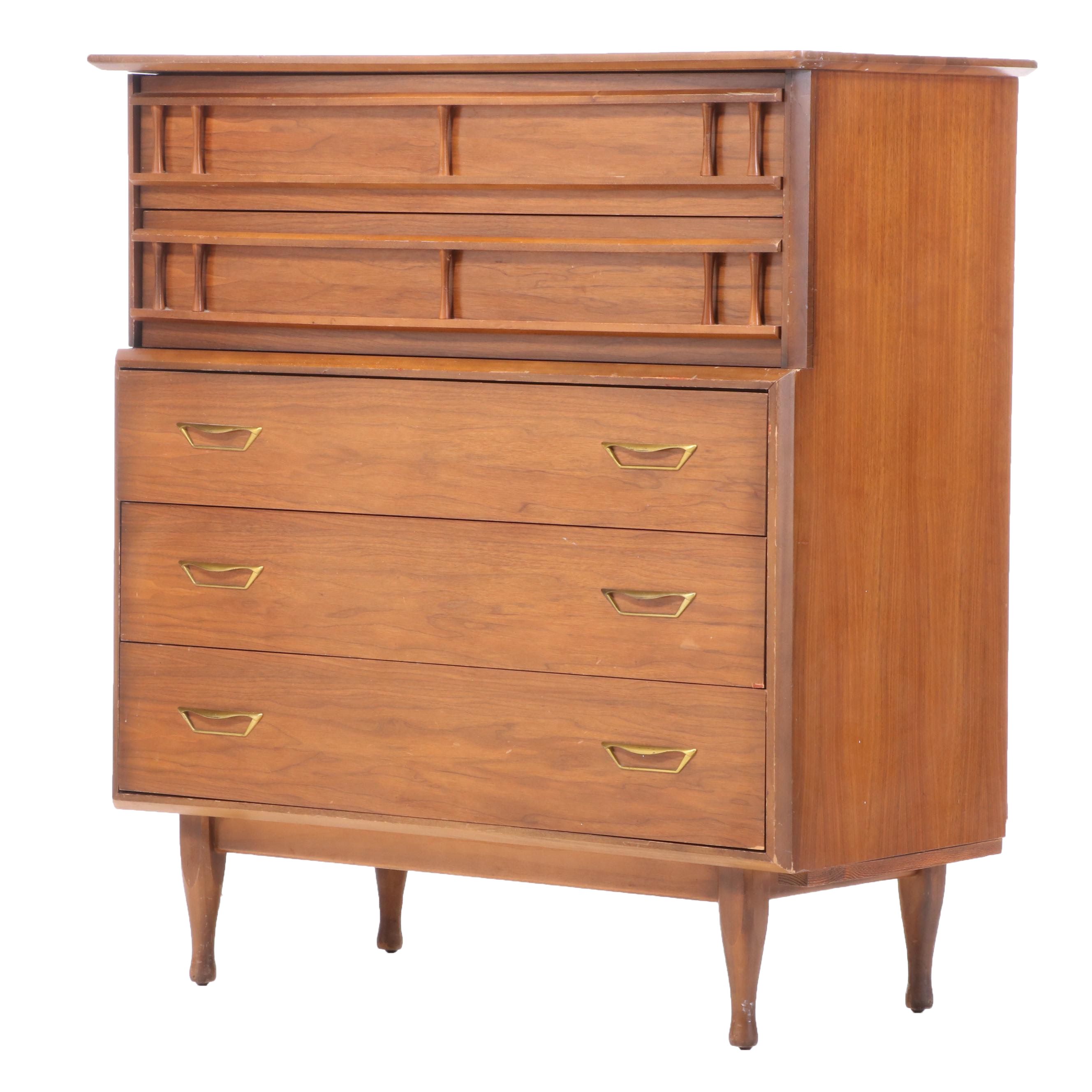 Mid Century Modern Walnut Chest of Drawers