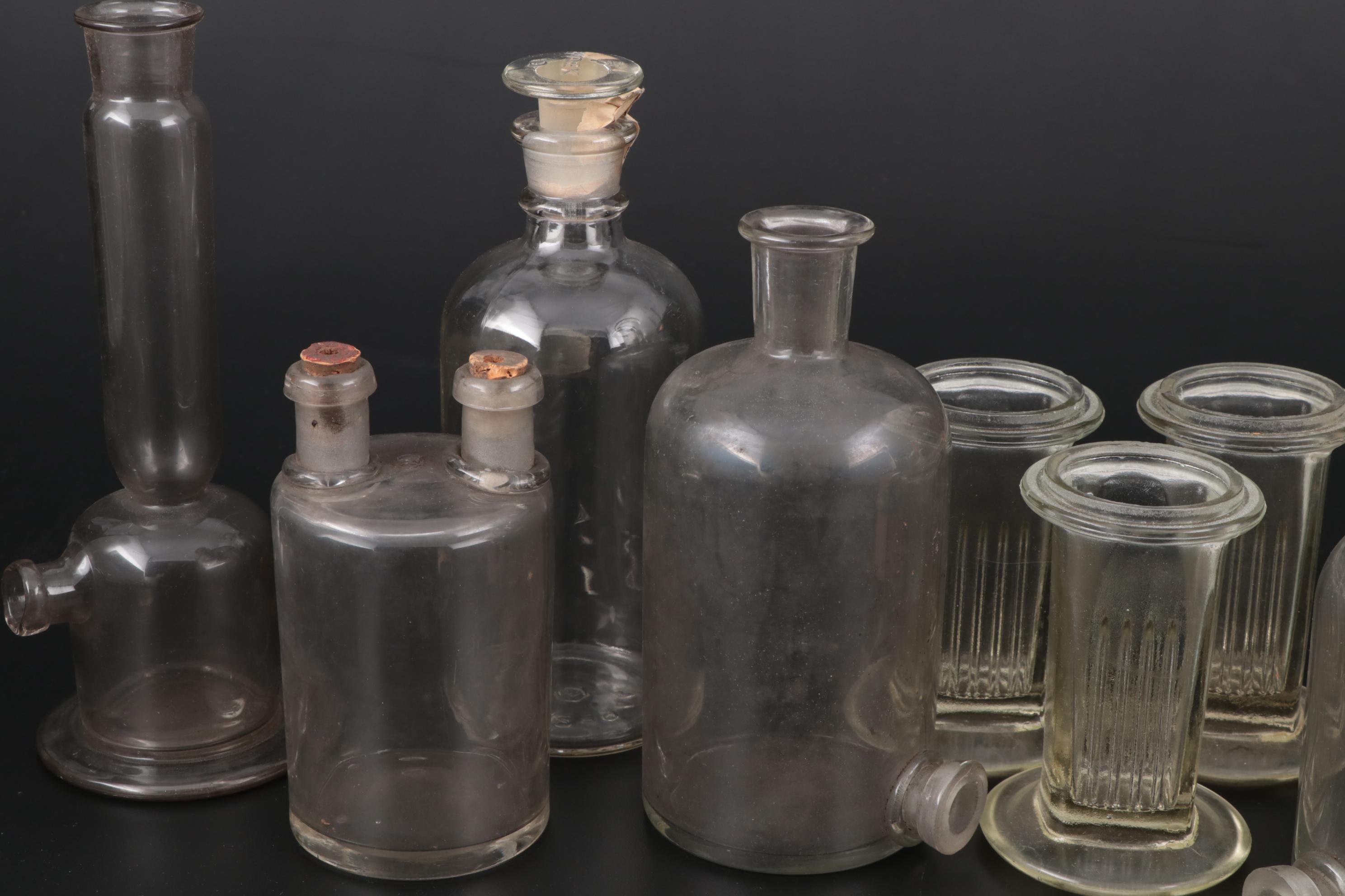 Laboratory Counter, Wintrobe Tubes, and Coors Porcelain Funnel, Mid-20th C.