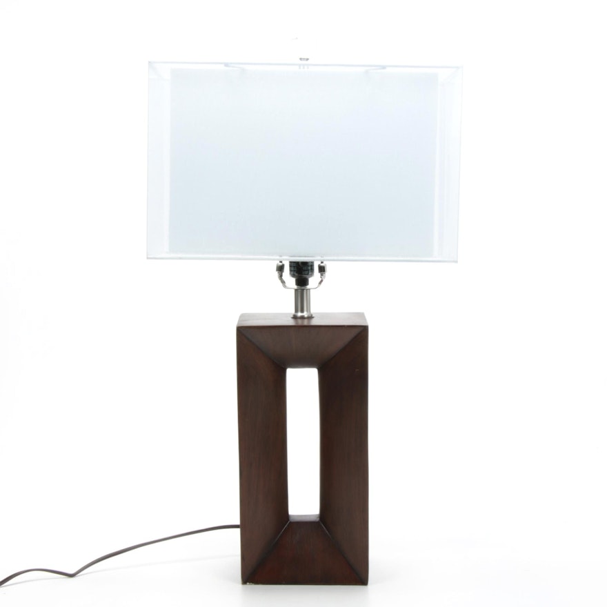 Contemporary Rectangular Lamp and Shade