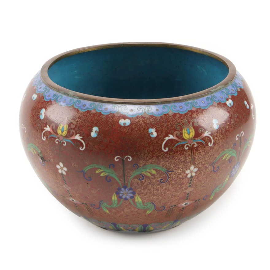 East Asian Cloisonné Planter, 20th Century