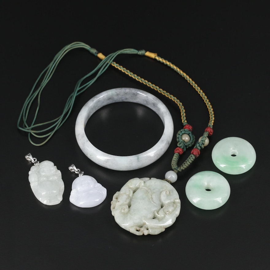 Jadeite Necklace, Bracelet and Pendants