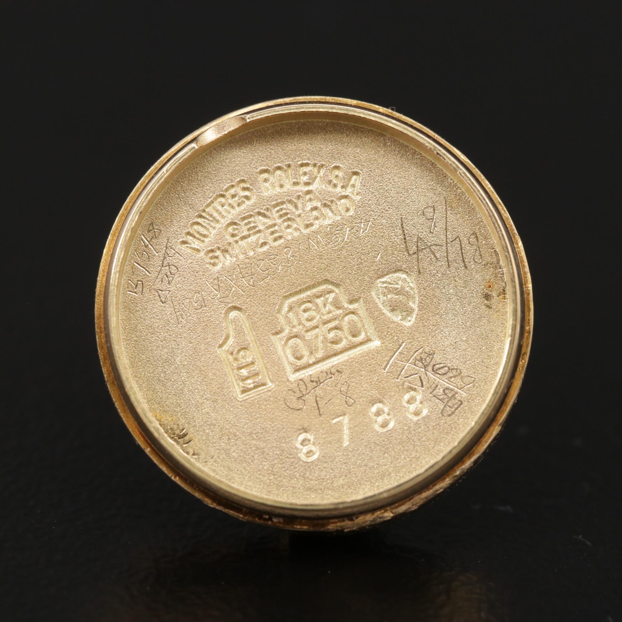 Rolex Chameleon Model 8788 18K Gold Watch and 18K Gold Band