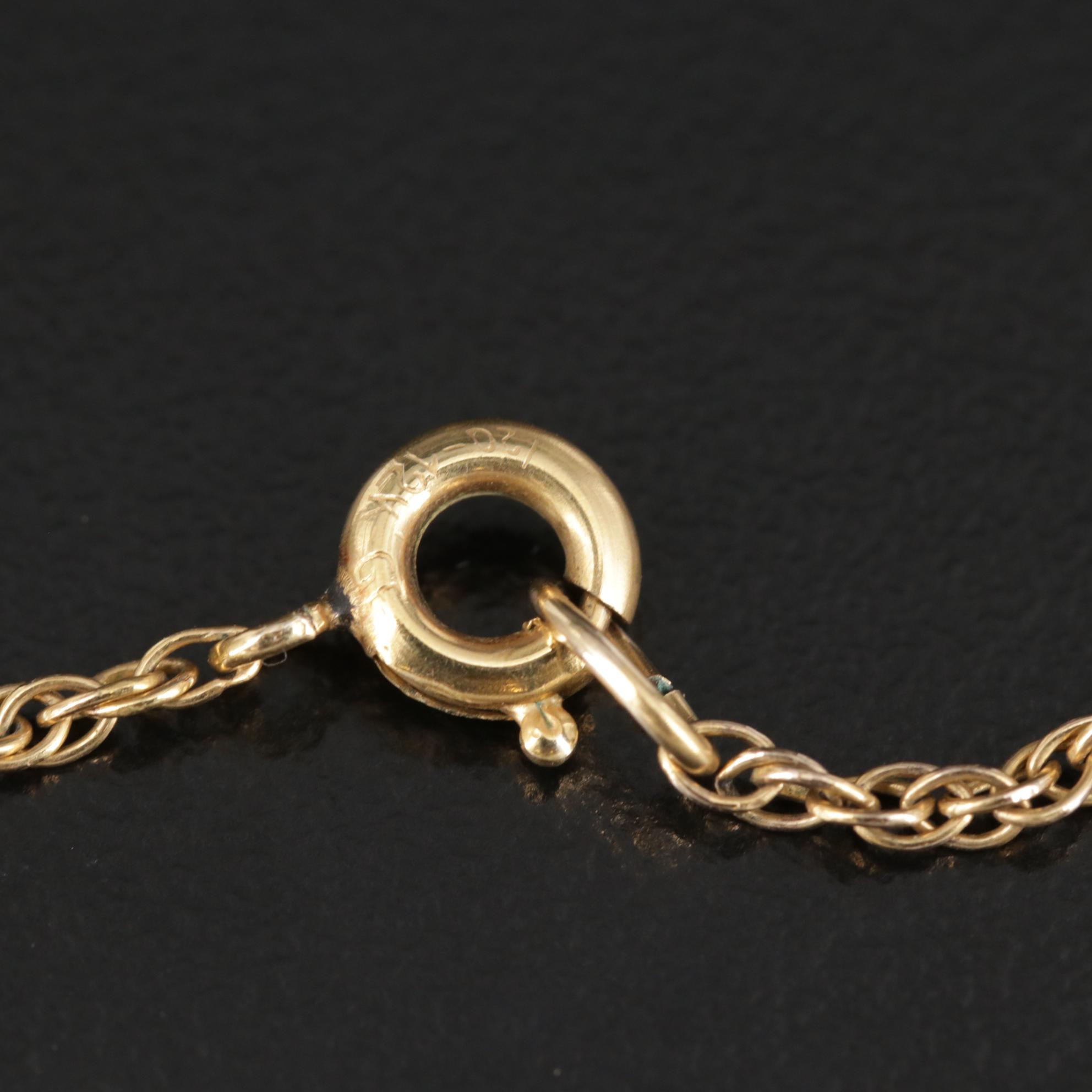 Swiss Bucherer Enamel Pendant Watch with Gold Filled Chain