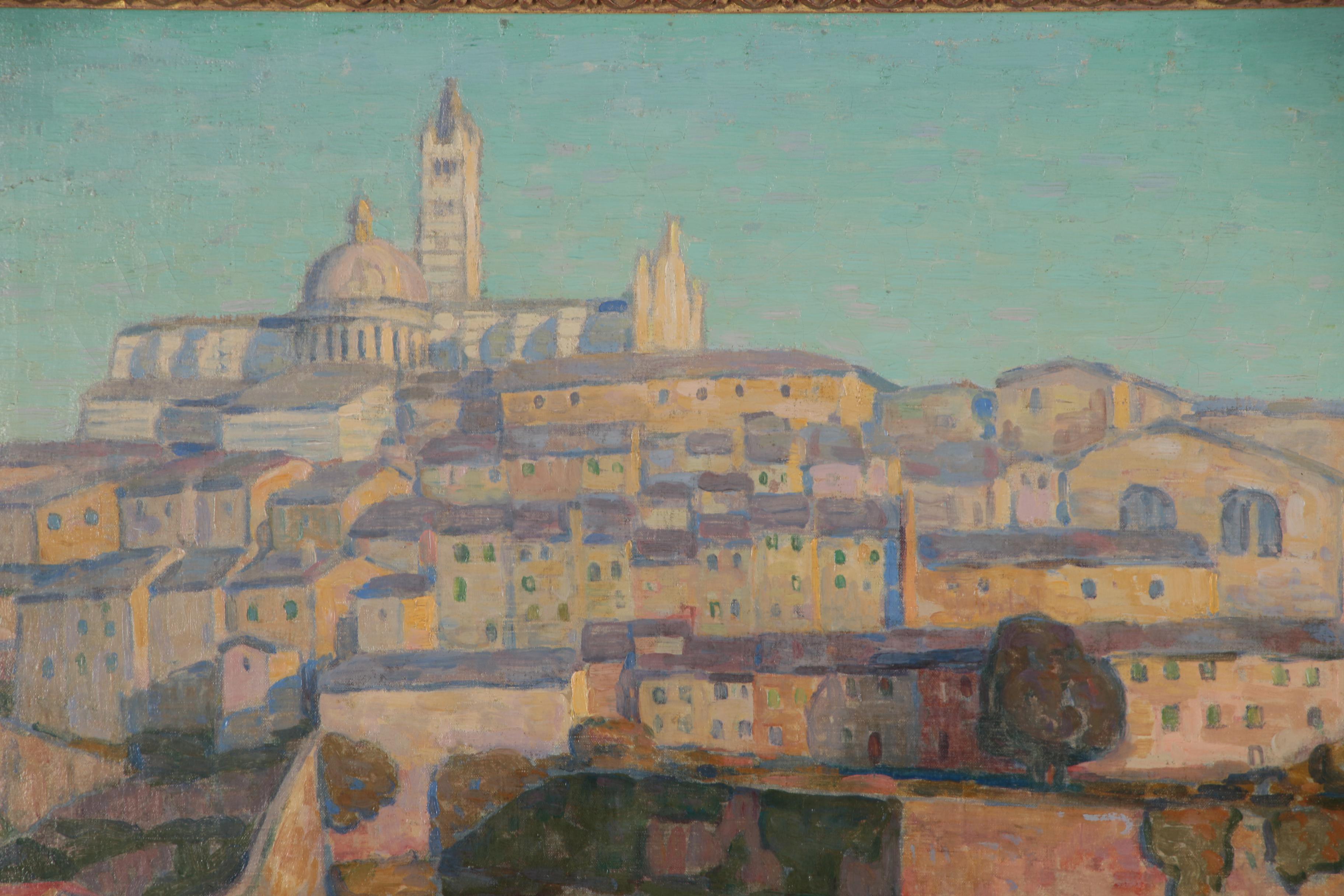 George Macrum Cityscape Oil Painting