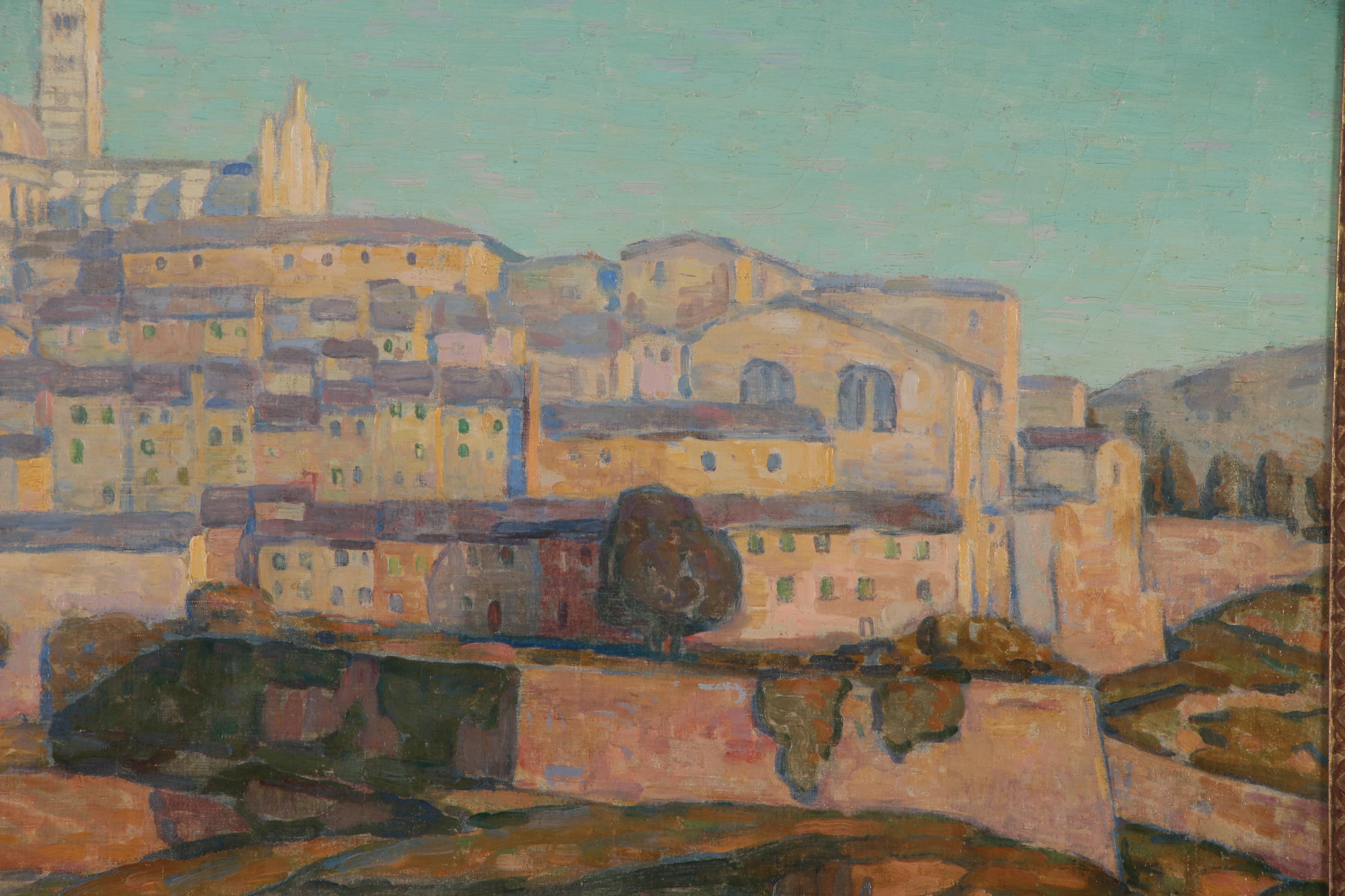 George Macrum Cityscape Oil Painting