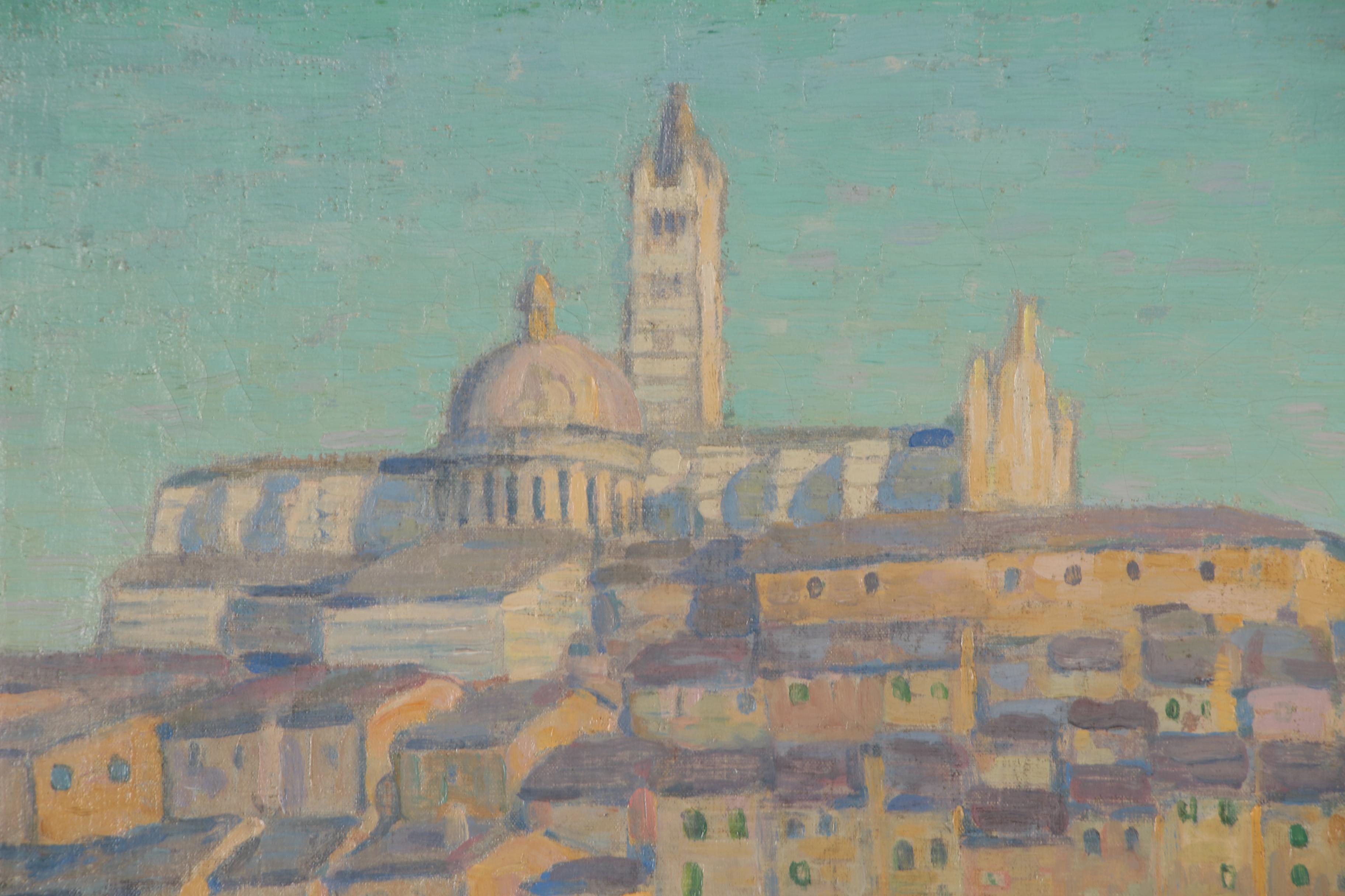 George Macrum Cityscape Oil Painting