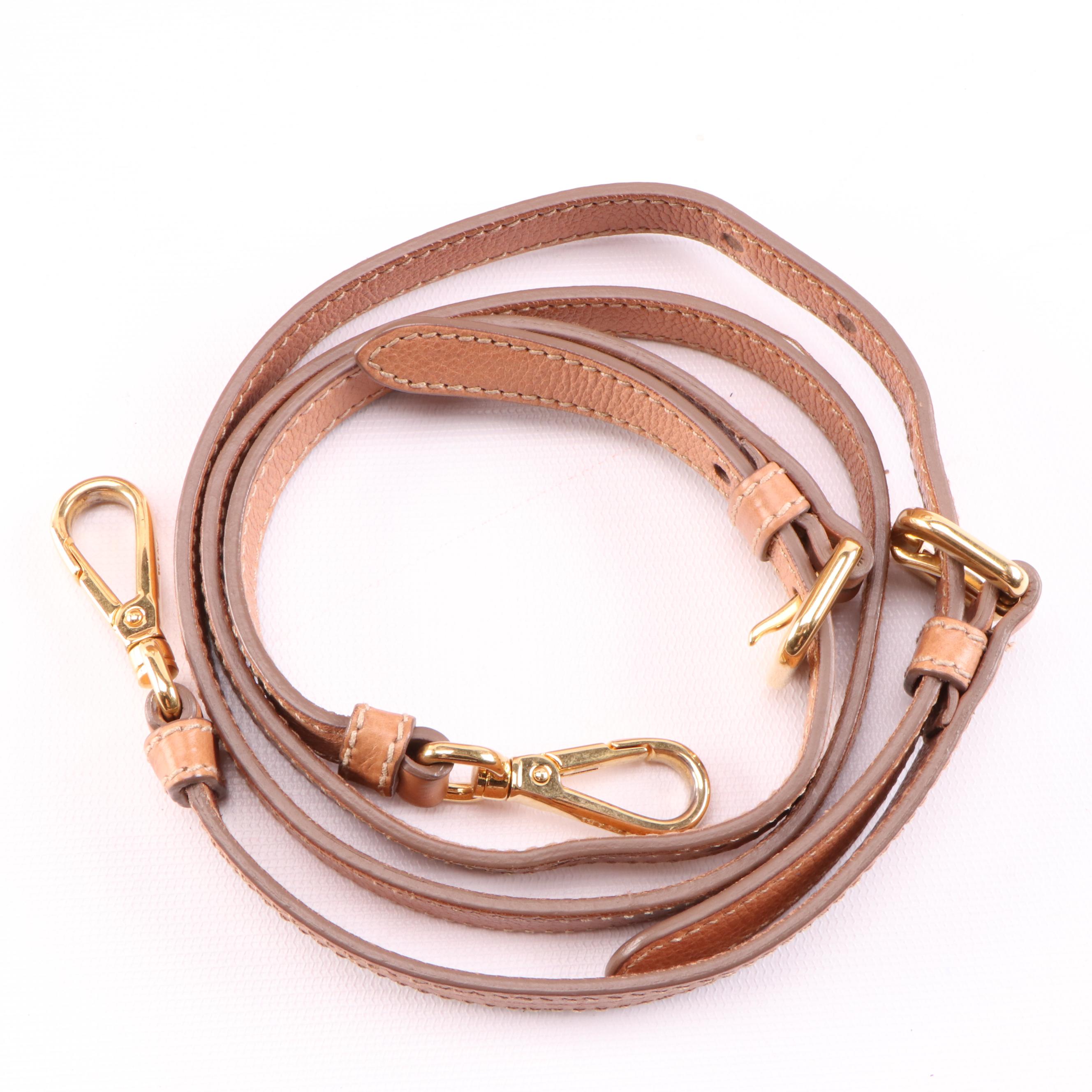 Prada Tan Vitello Daino Calf Leather Two-Way Satchel