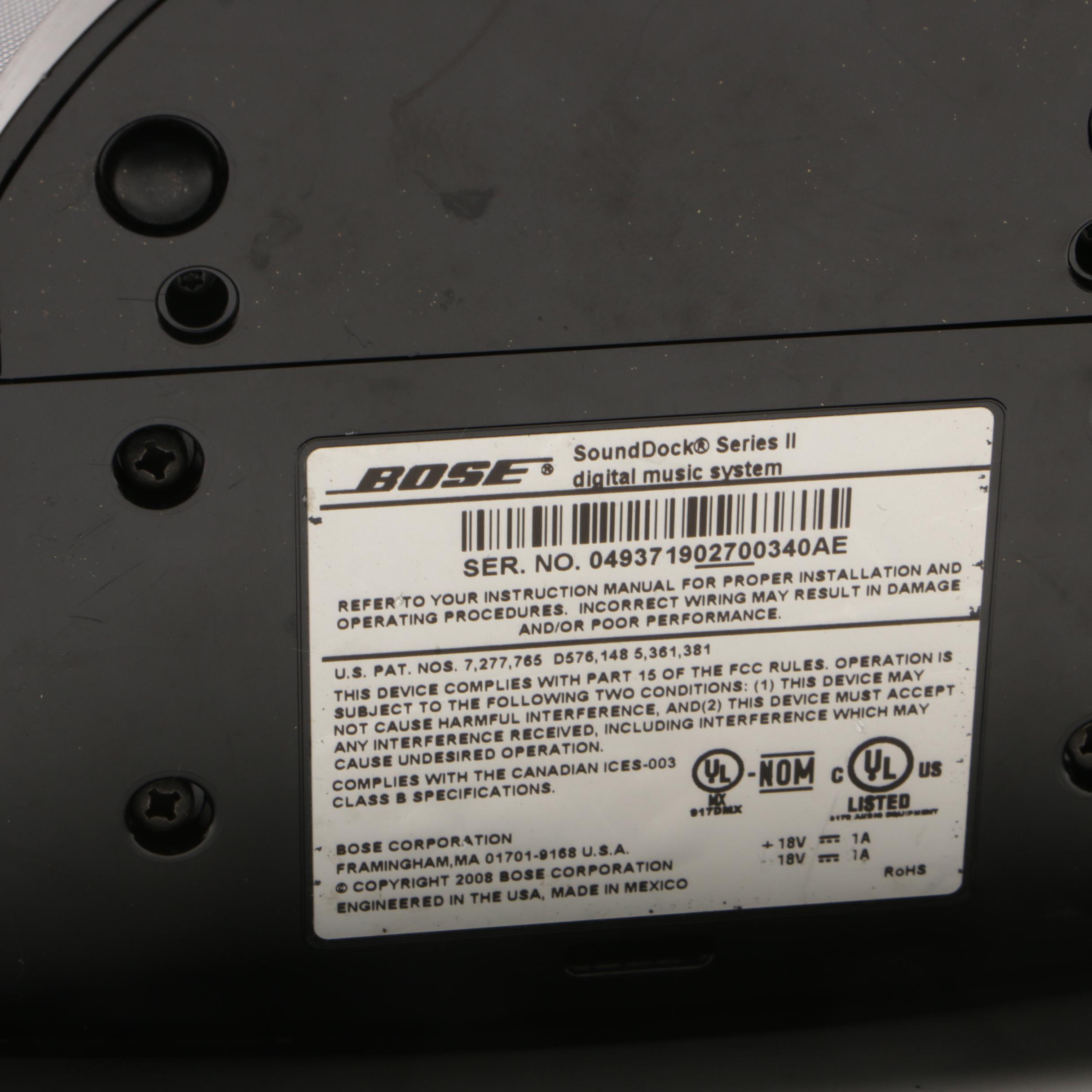 Bose SoundDock Series II Music System with Apple Nano 2 GB iPod