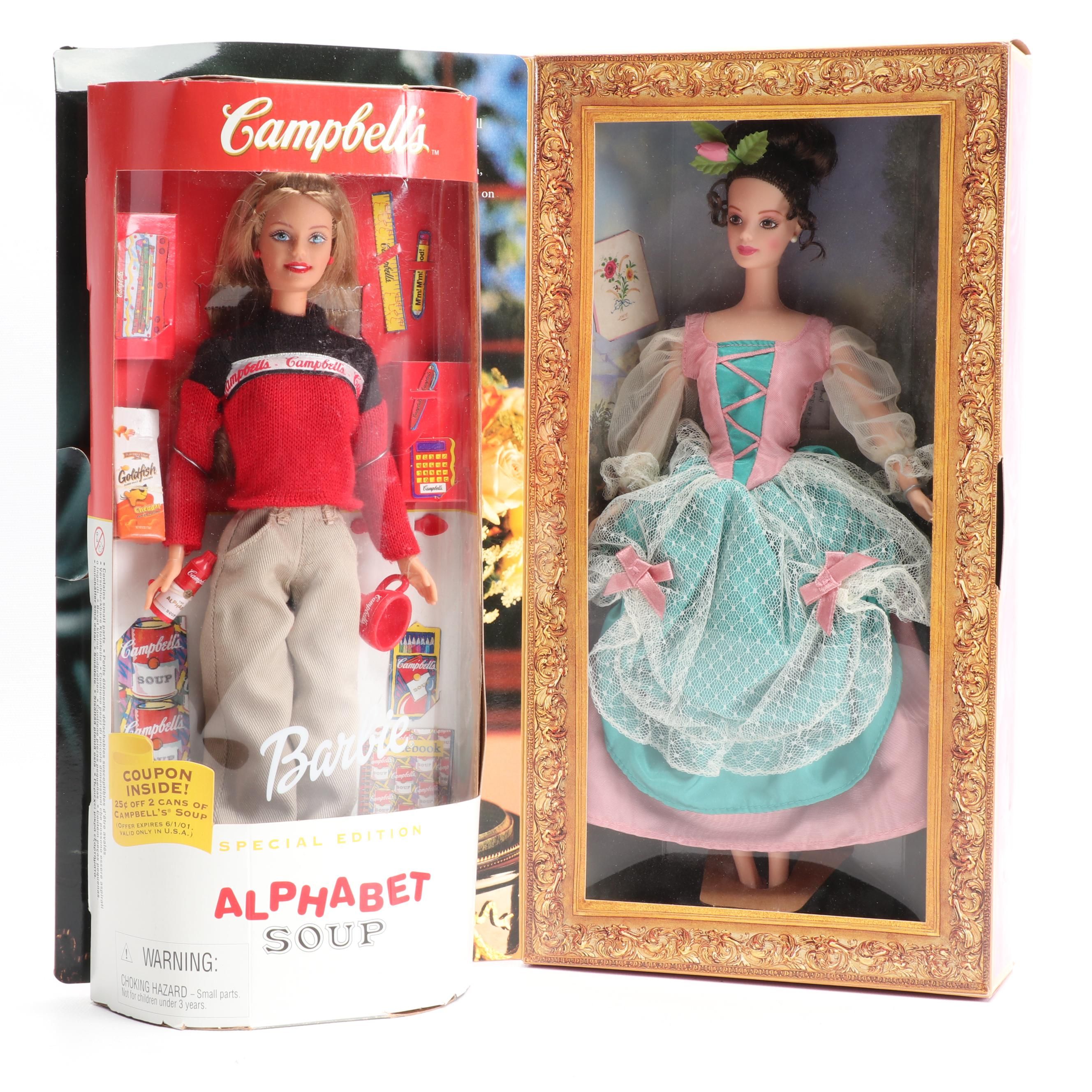 Mattel "Fair Valentine" and "Alphabet Soup" Barbie Dolls in Original Packaging